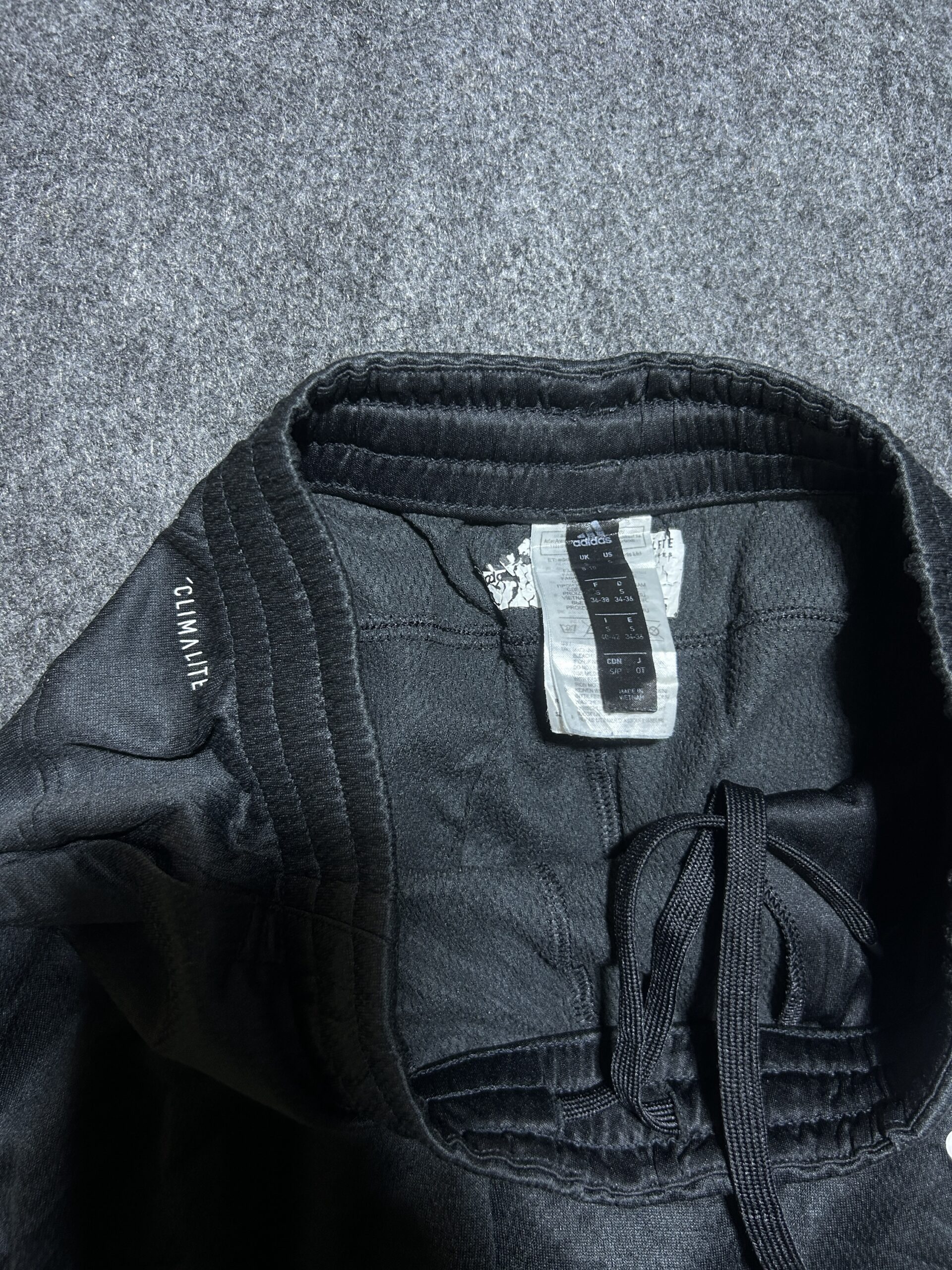 Adidas Black Shorts detail view