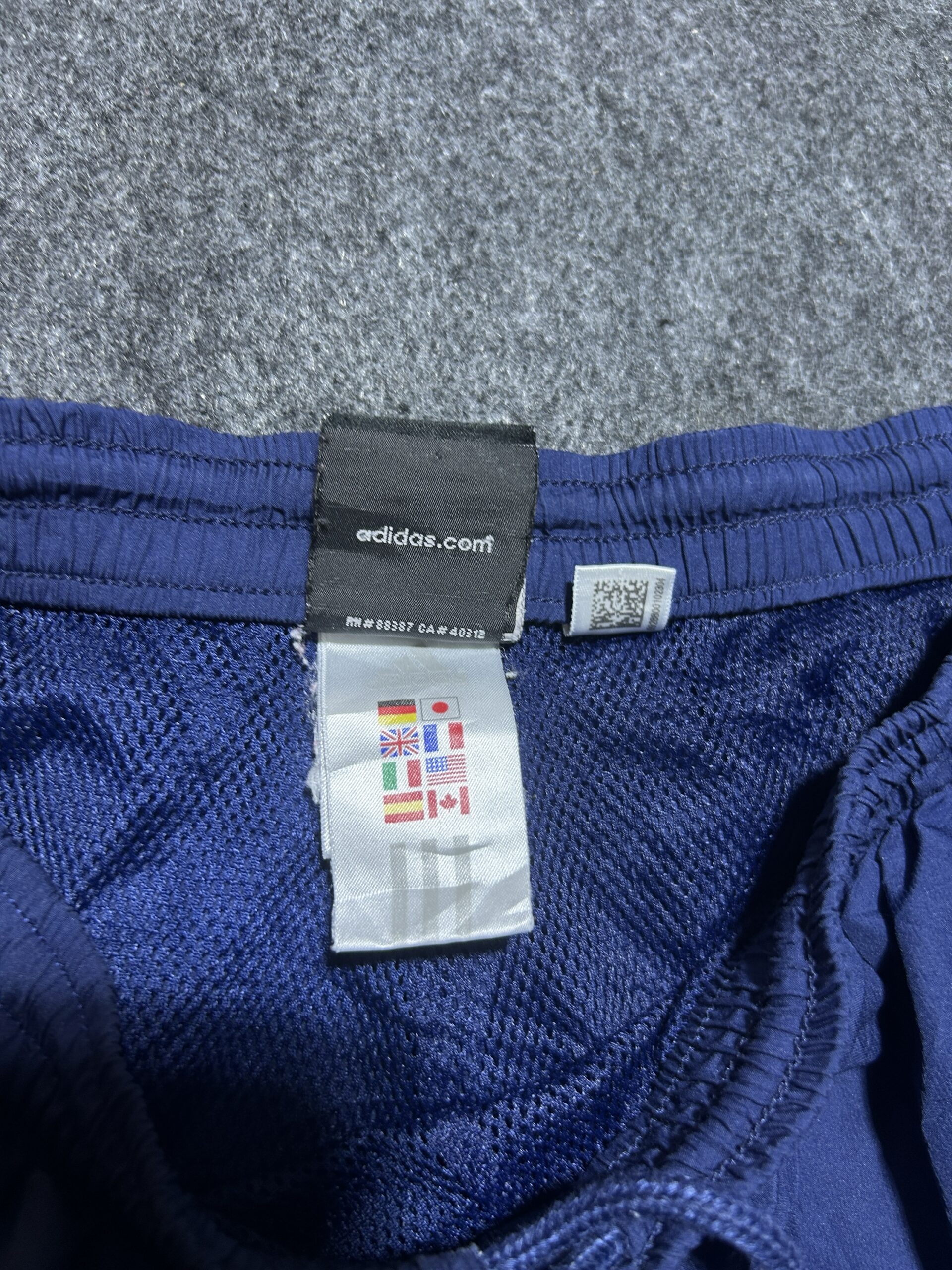 Adidas Navy Training Shorts detail view