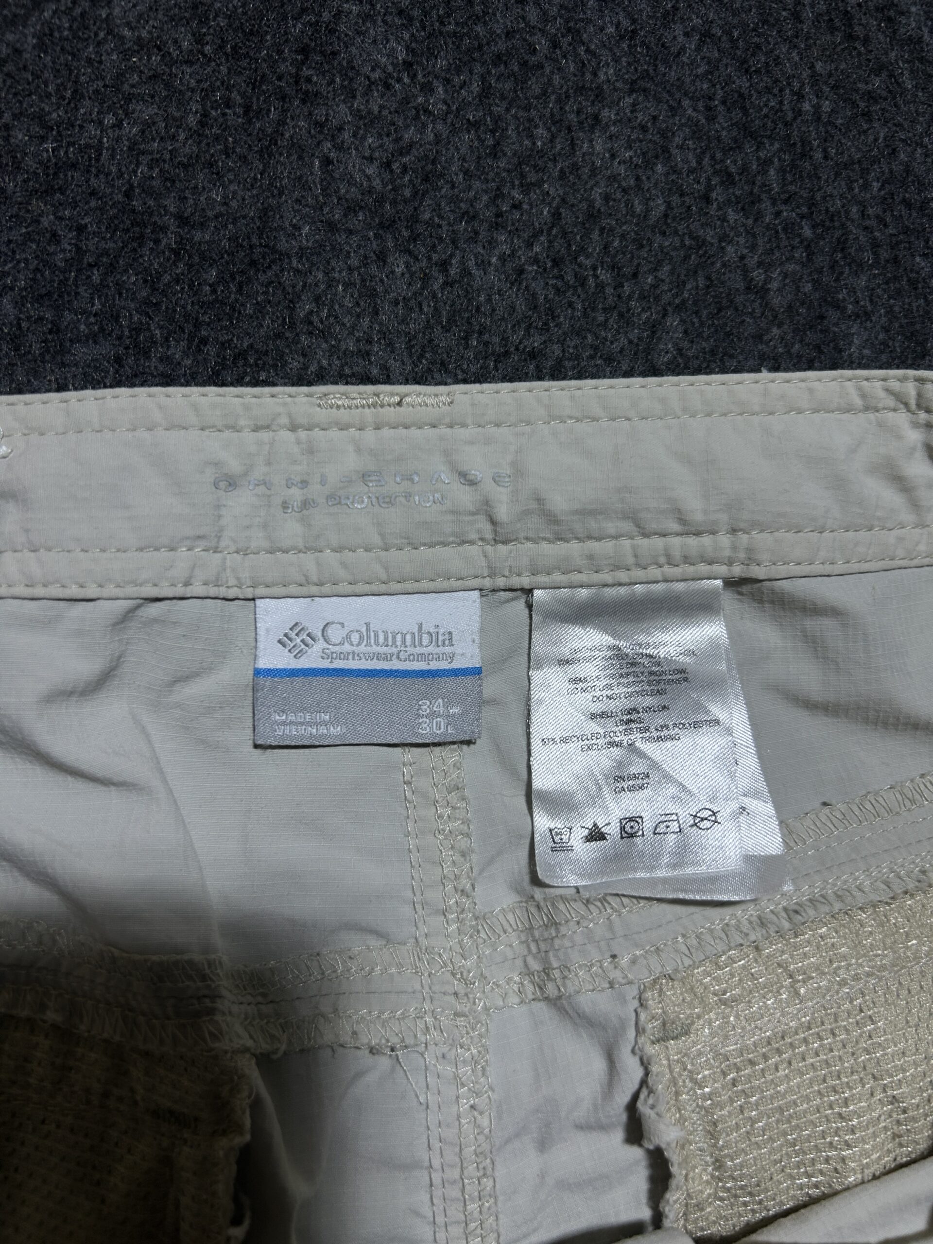 Columbia Shorts detail view