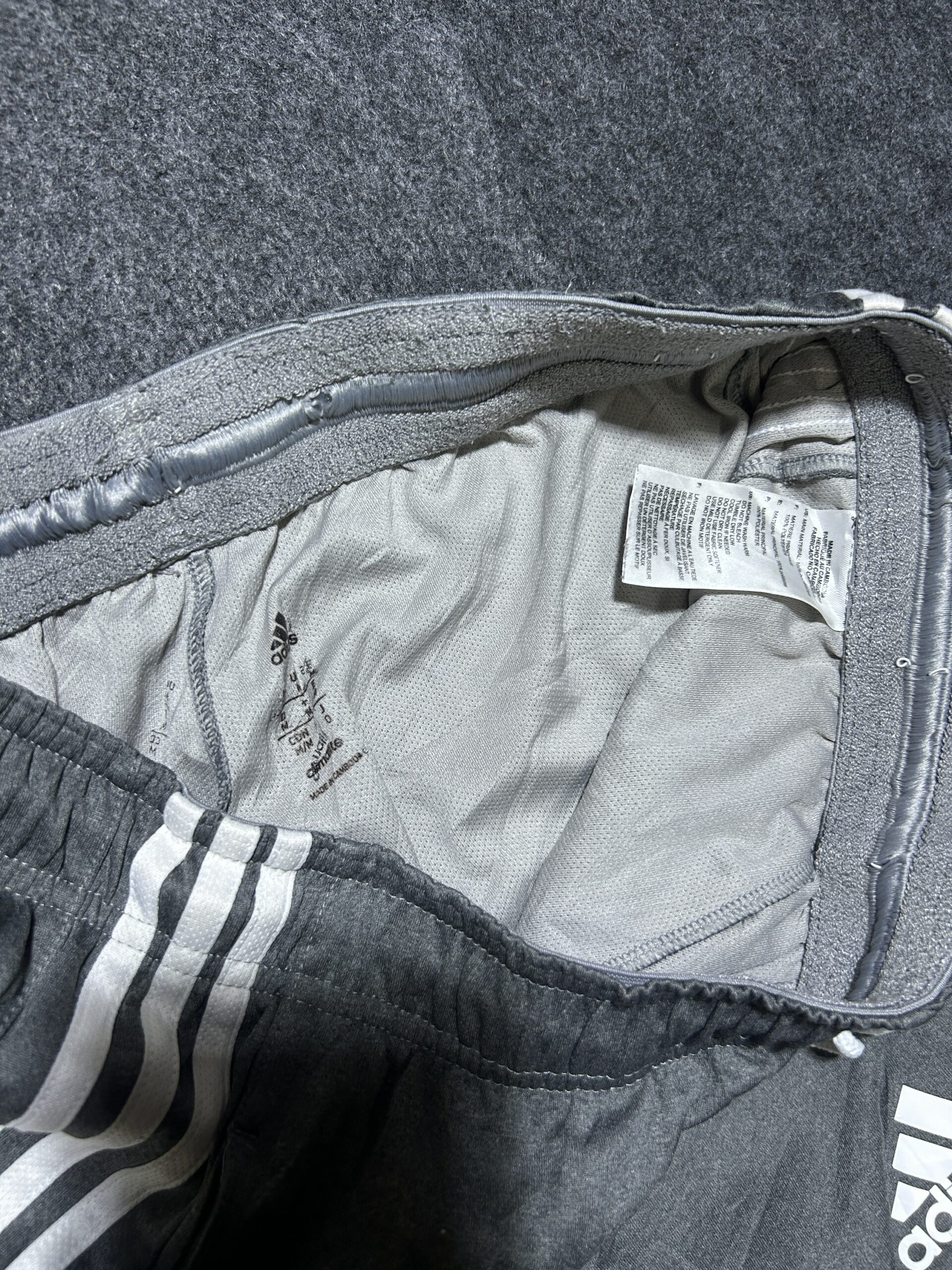 Adidas Grey Shorts detail view