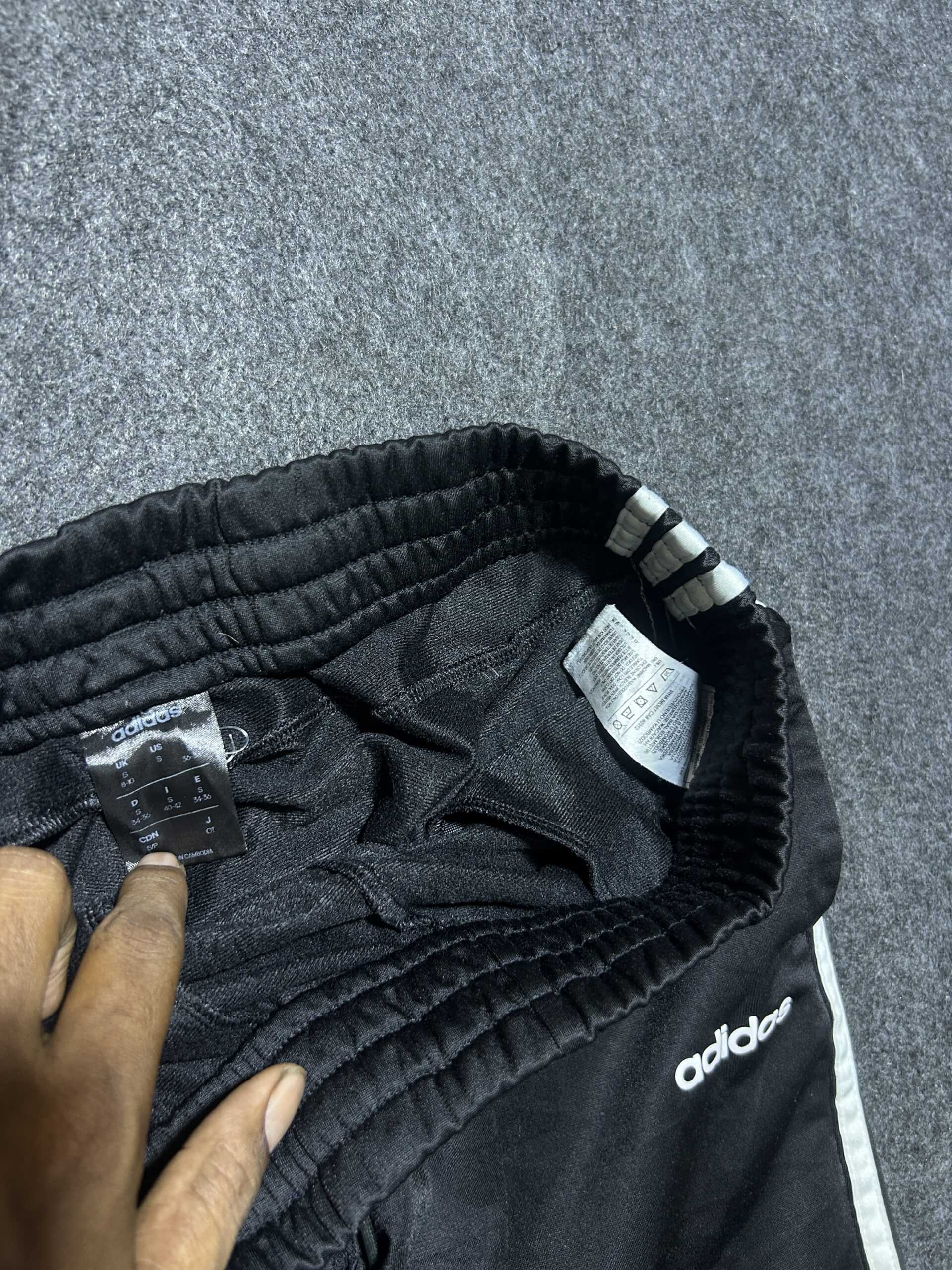 Adidas Black Training Shorts detail view