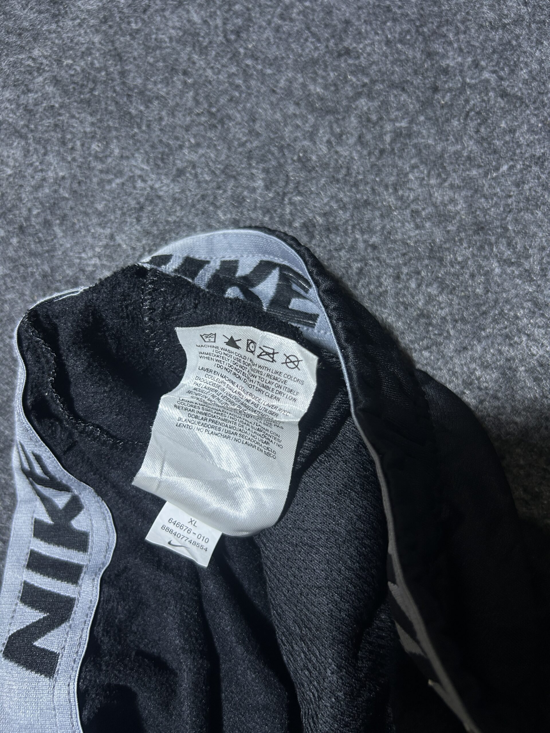 Nike Black Training Shorts back view