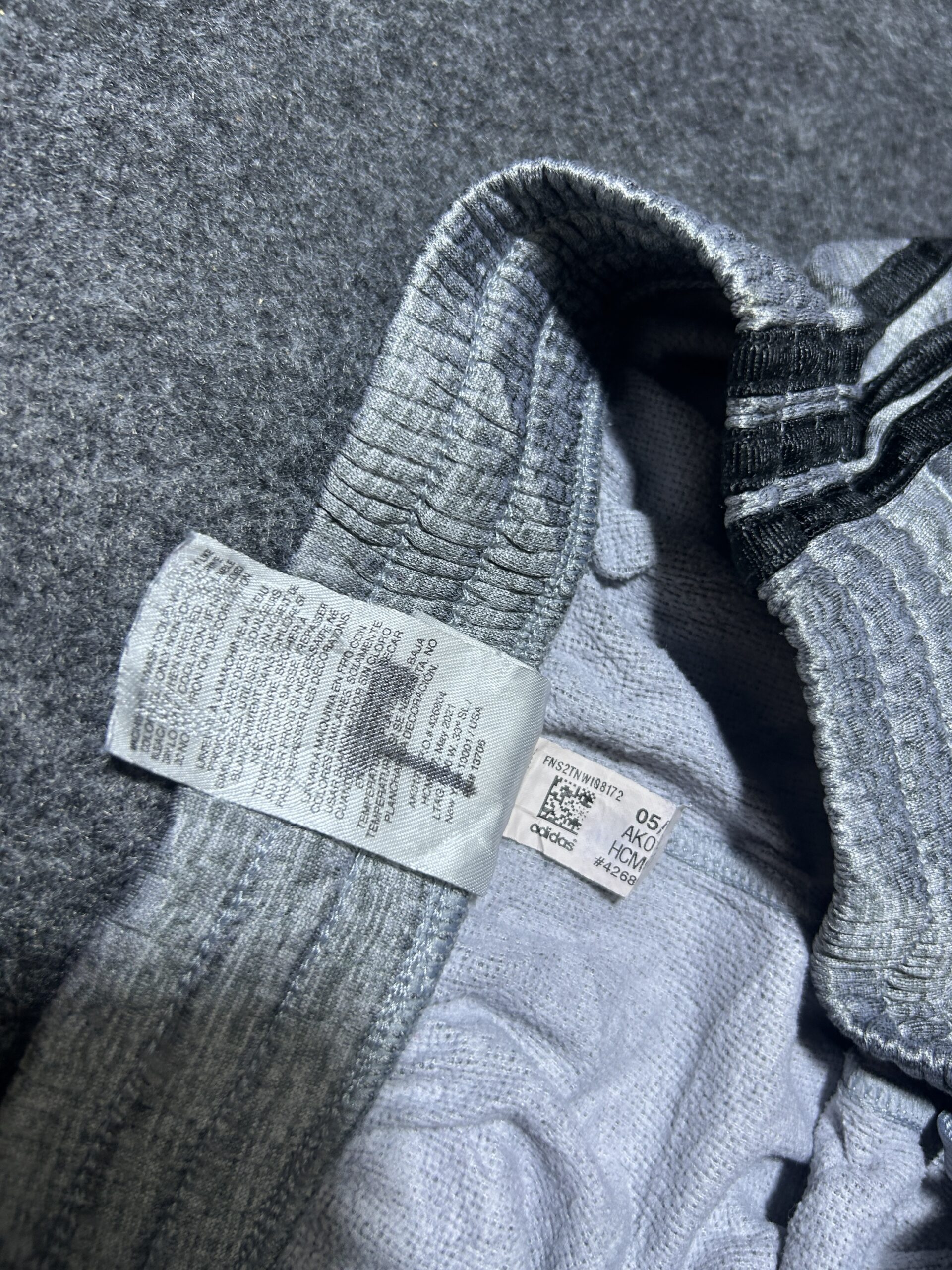 Adidas Grey Training Shorts detail view