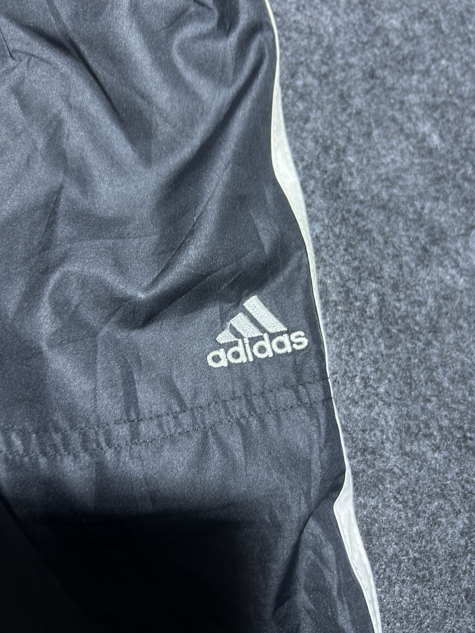 Adidas Black Windbreaker Jacket back view