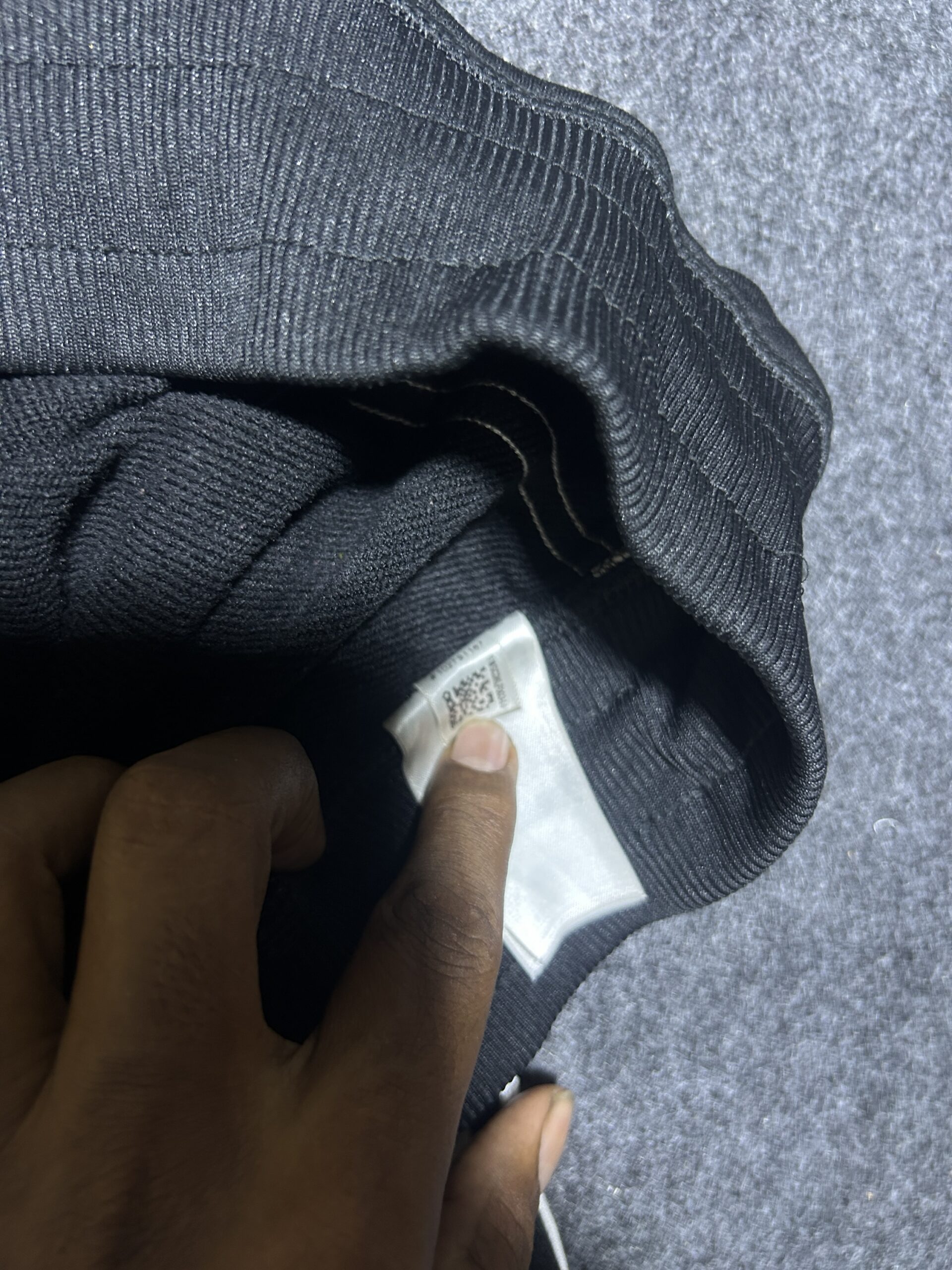 Adidas Black Track Pants back view