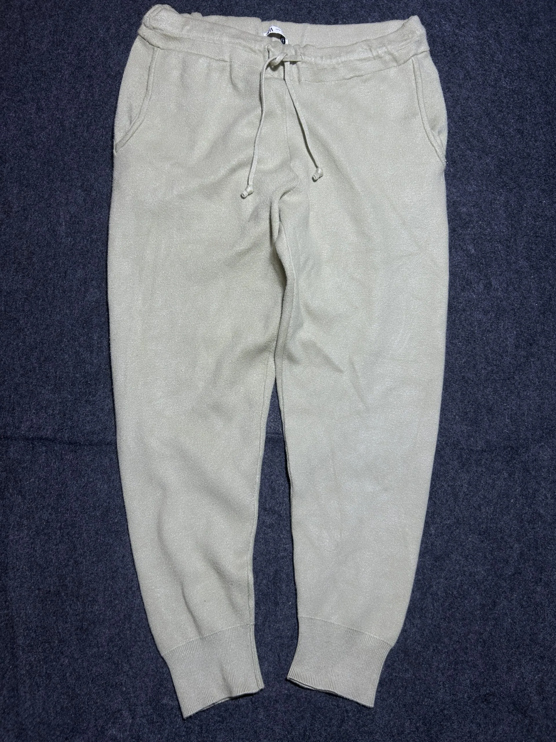Zara Beige Pants front view