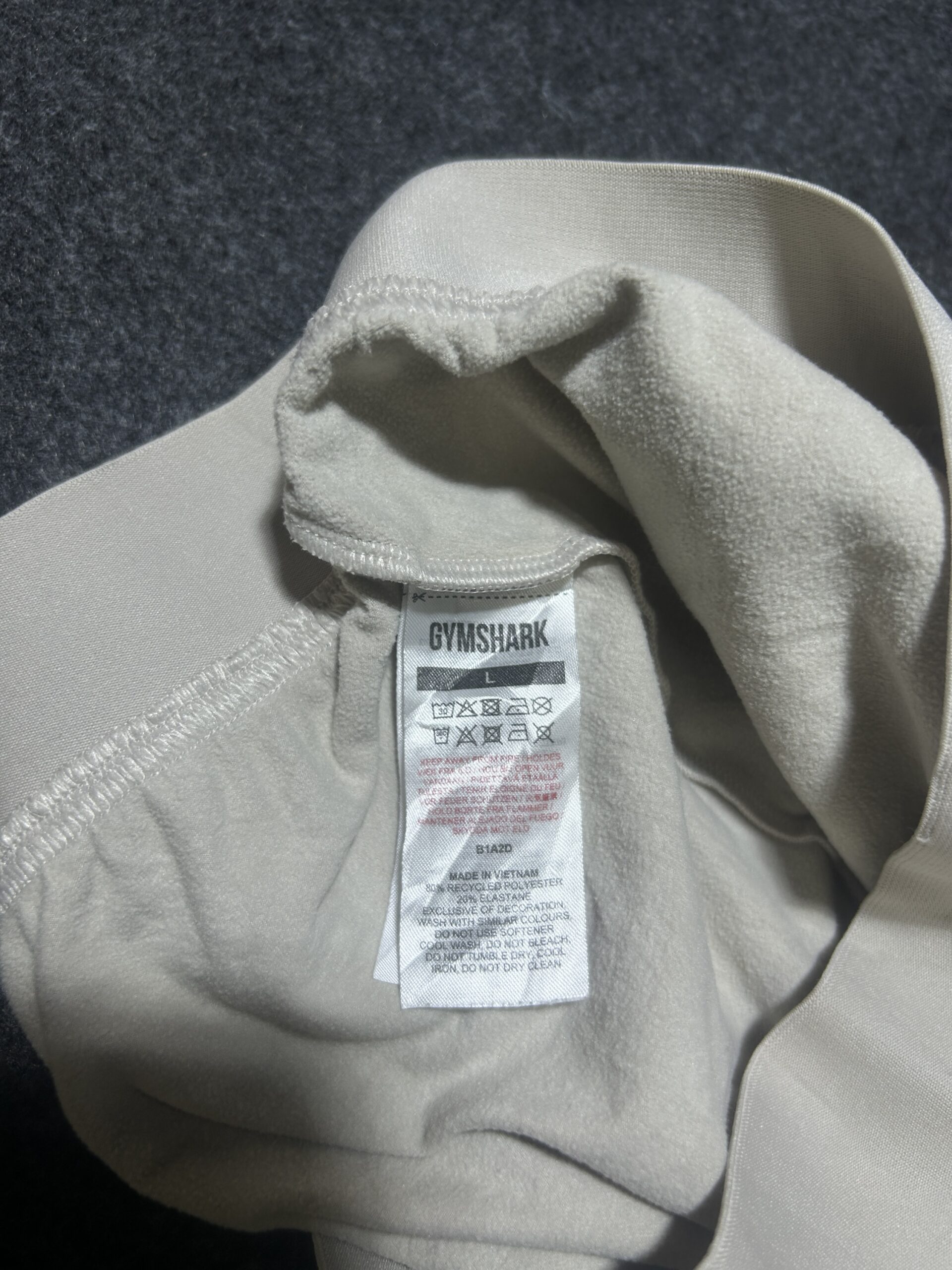 Beige Track Pants back view