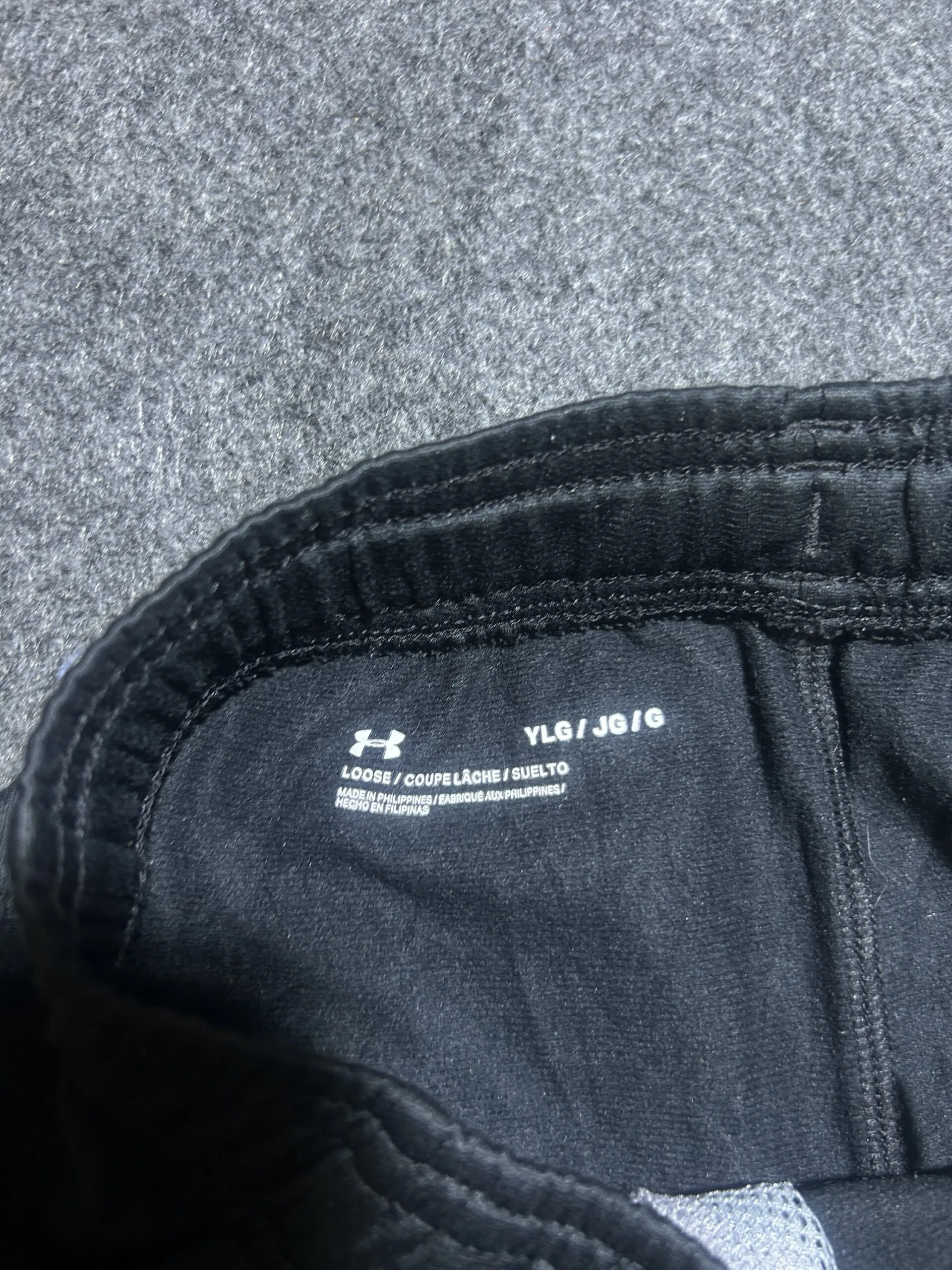 Under Armour Black Track Pants back view