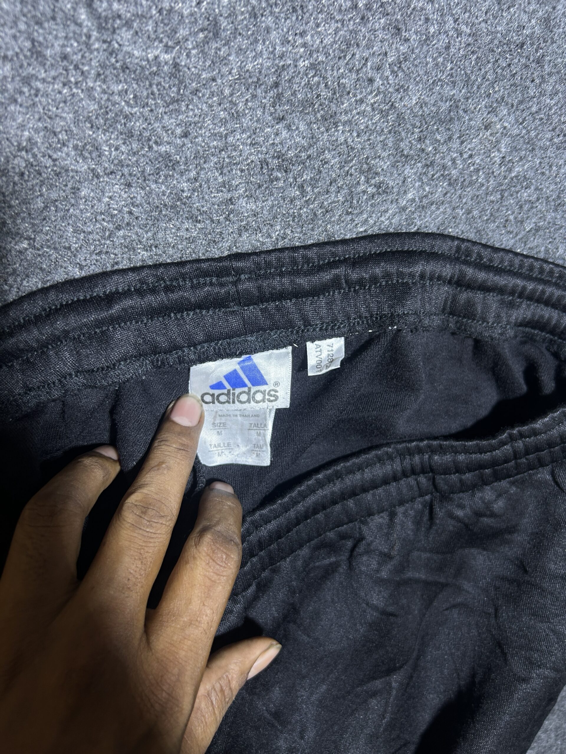 Adidas Black Track Pants back view