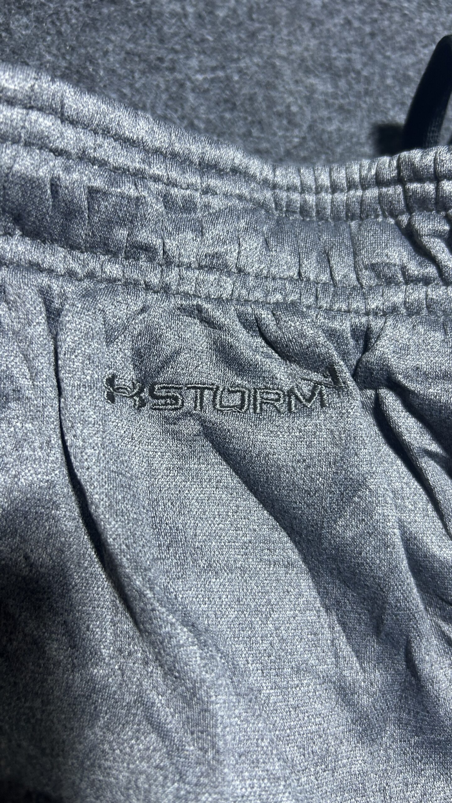 Under Armour Grey Track Pants back view