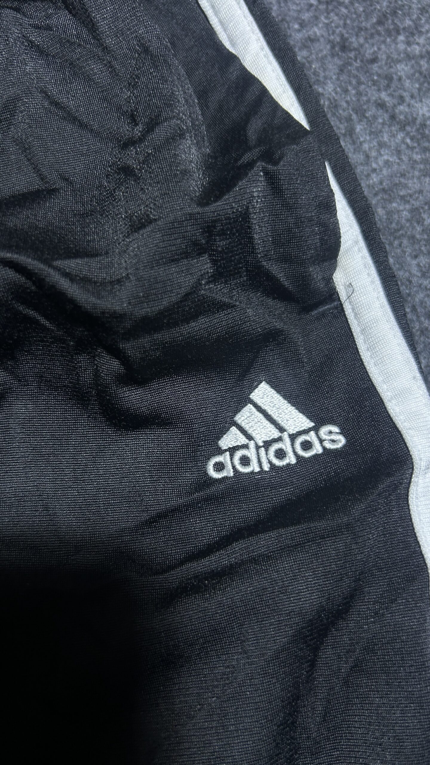 Adidas Black Track Pants detail view
