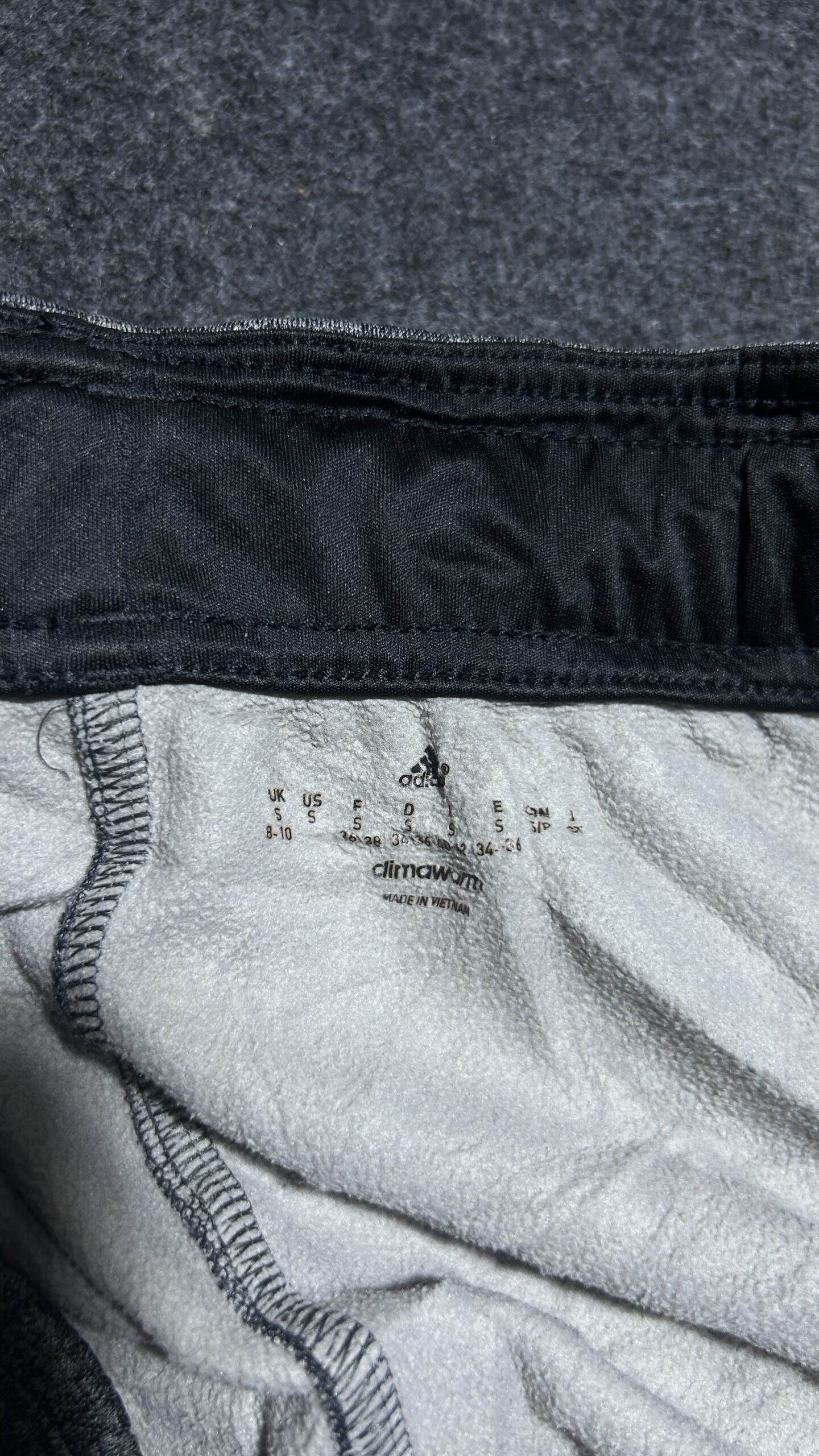 Adidas Grey Track Pants detail view