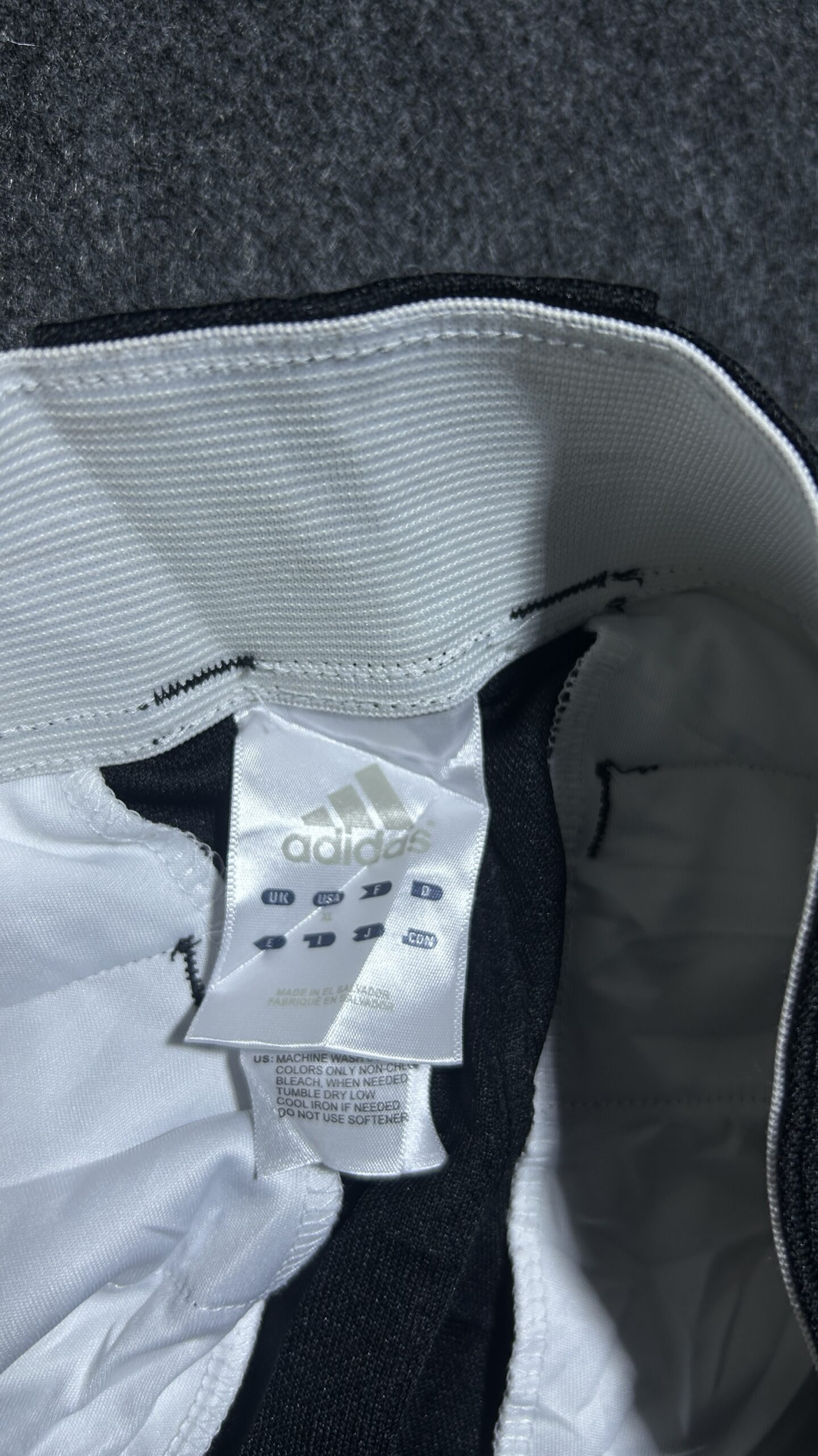 Adidas Black Track Pants detail view