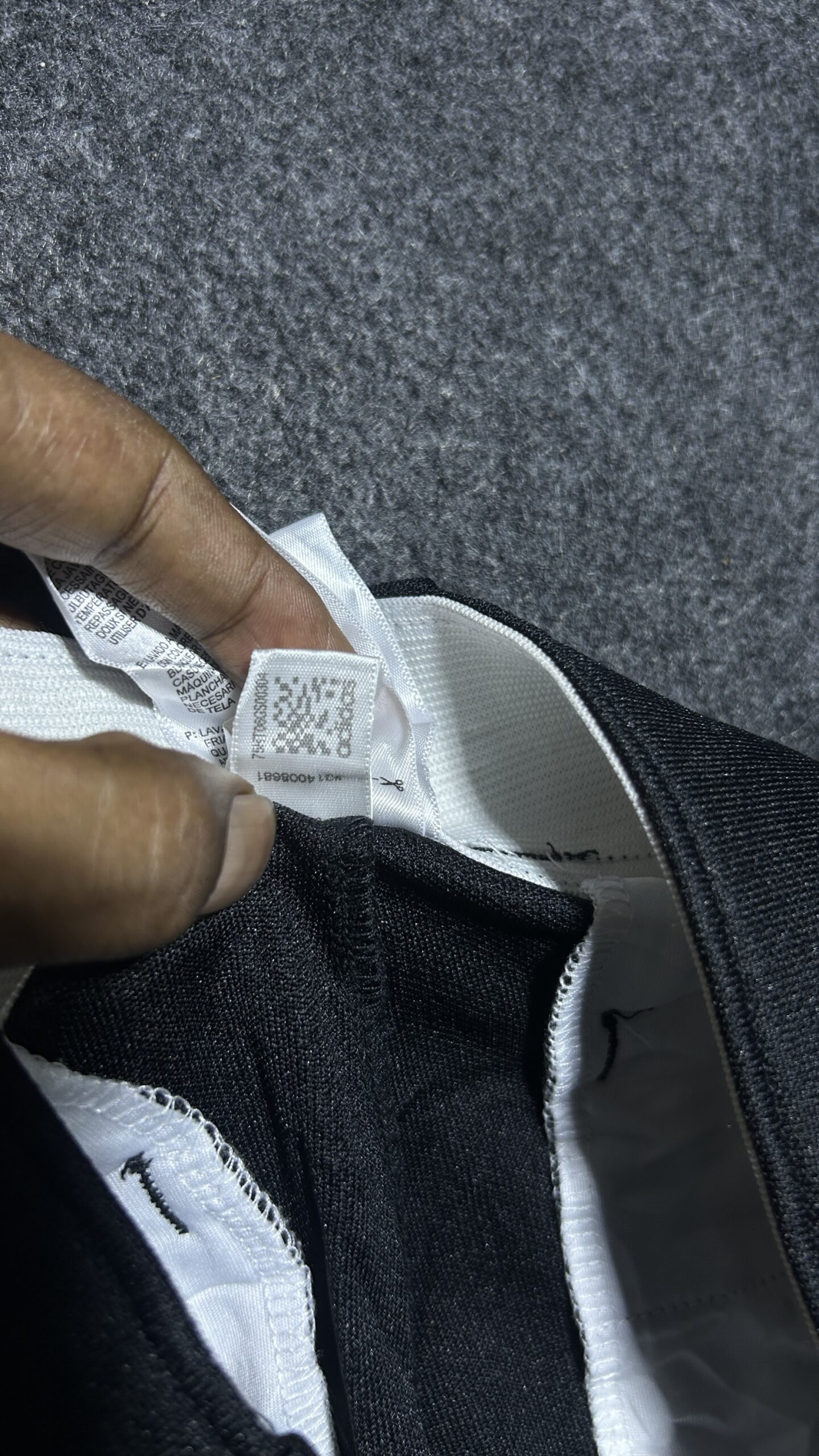 Adidas Black Track Pants back view