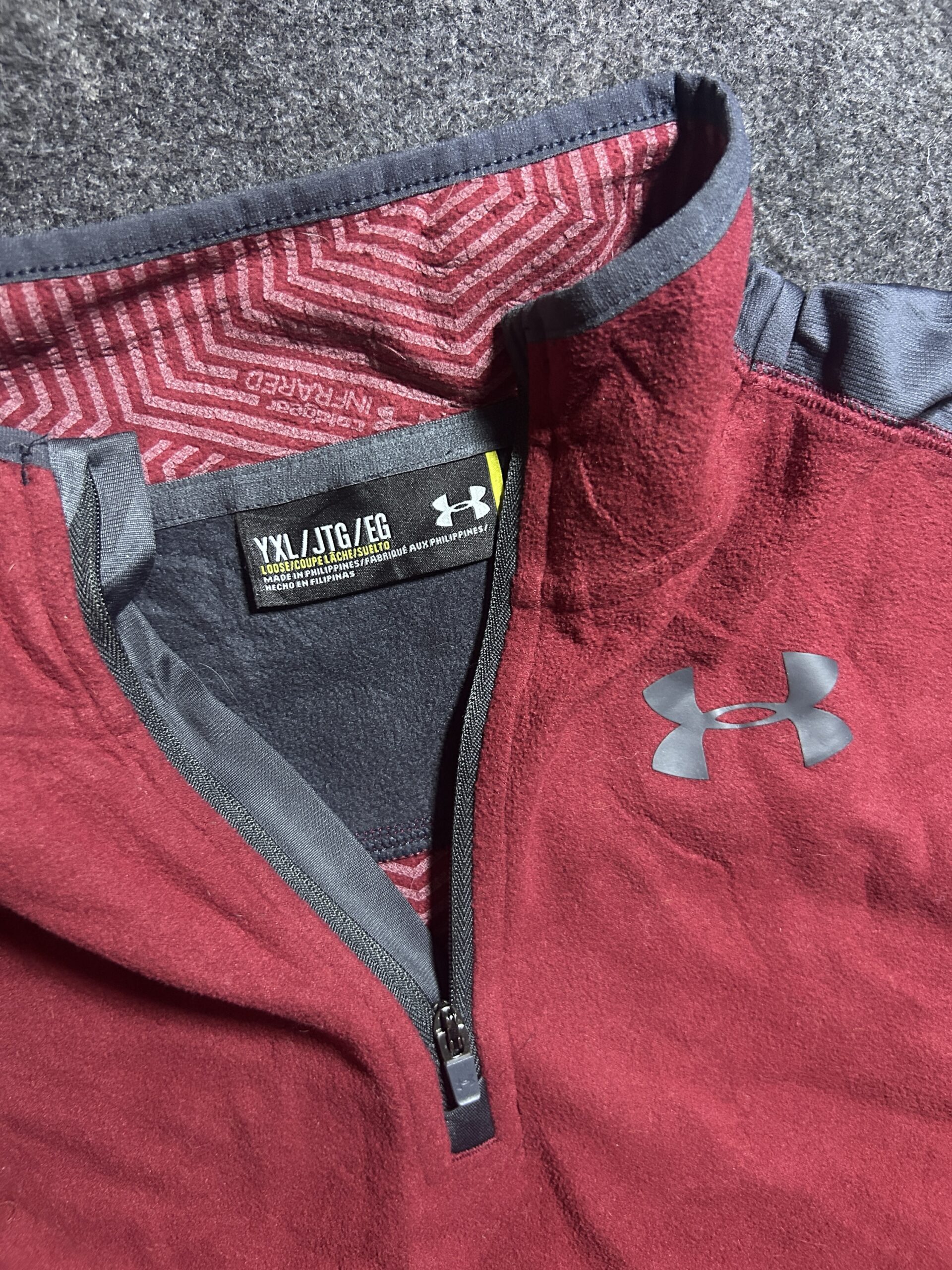 Under Armour Maroon T-Shirt back view