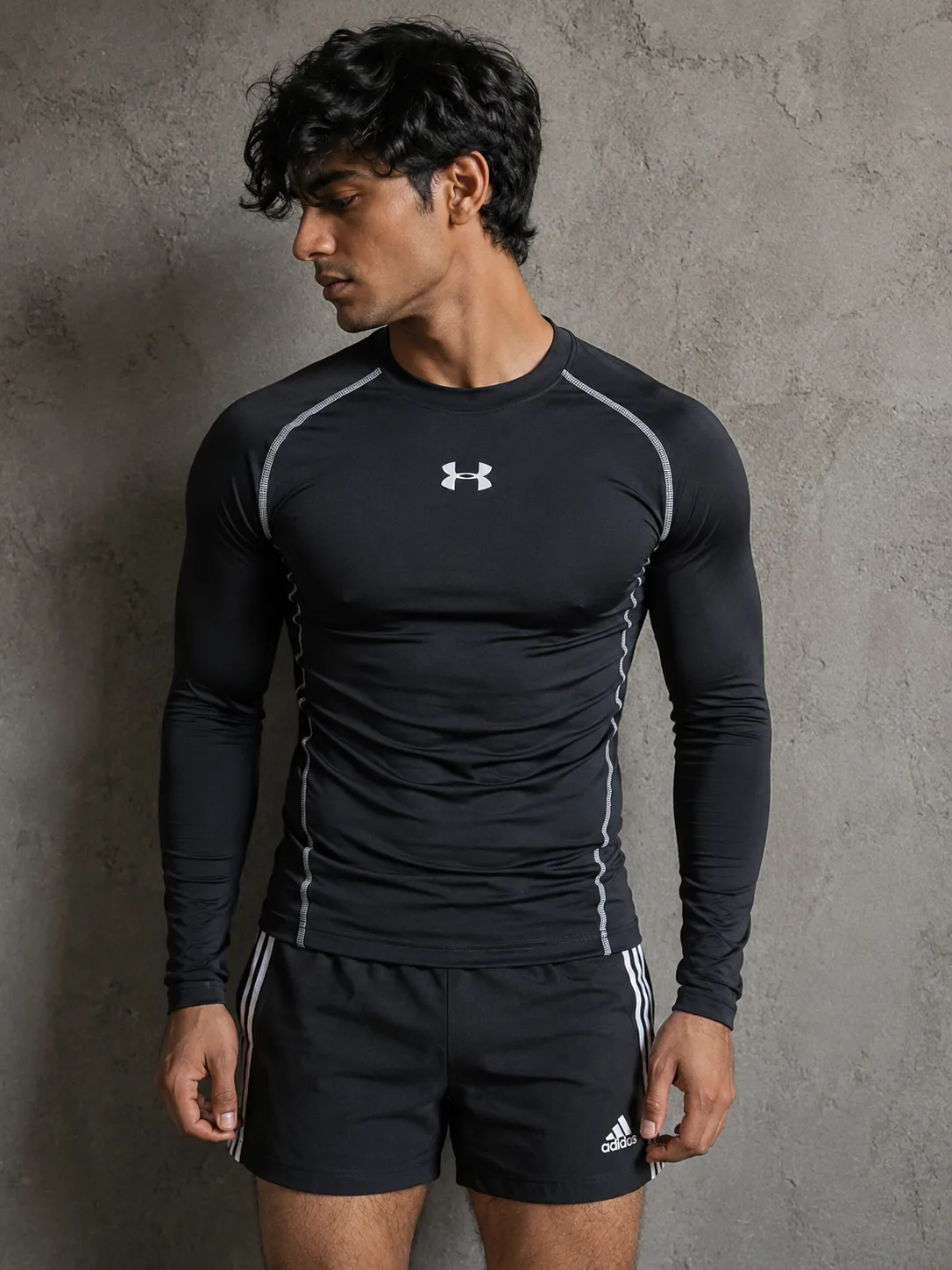 Under Armour Black Shorts front view