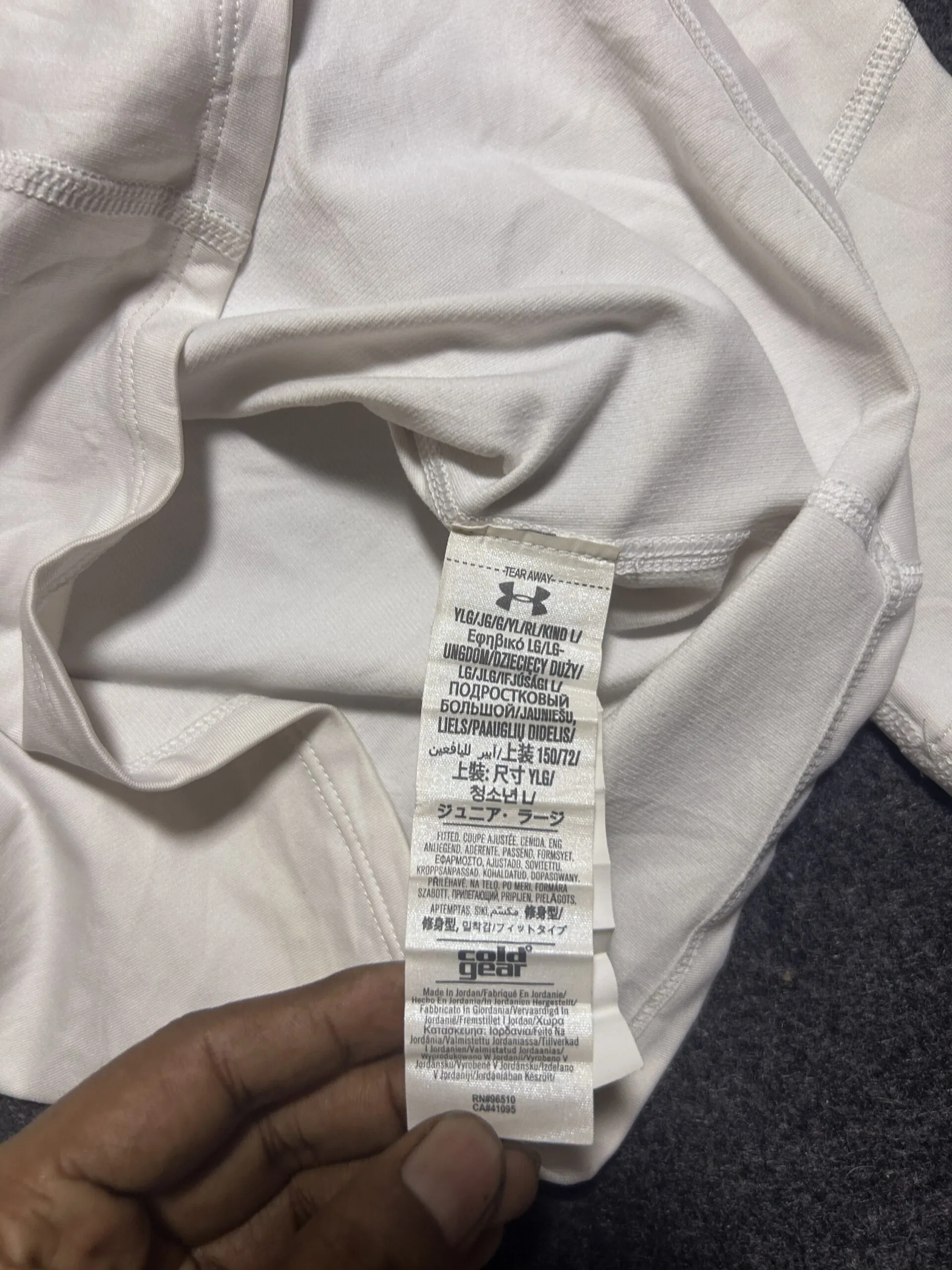 Under Armour White simple back view