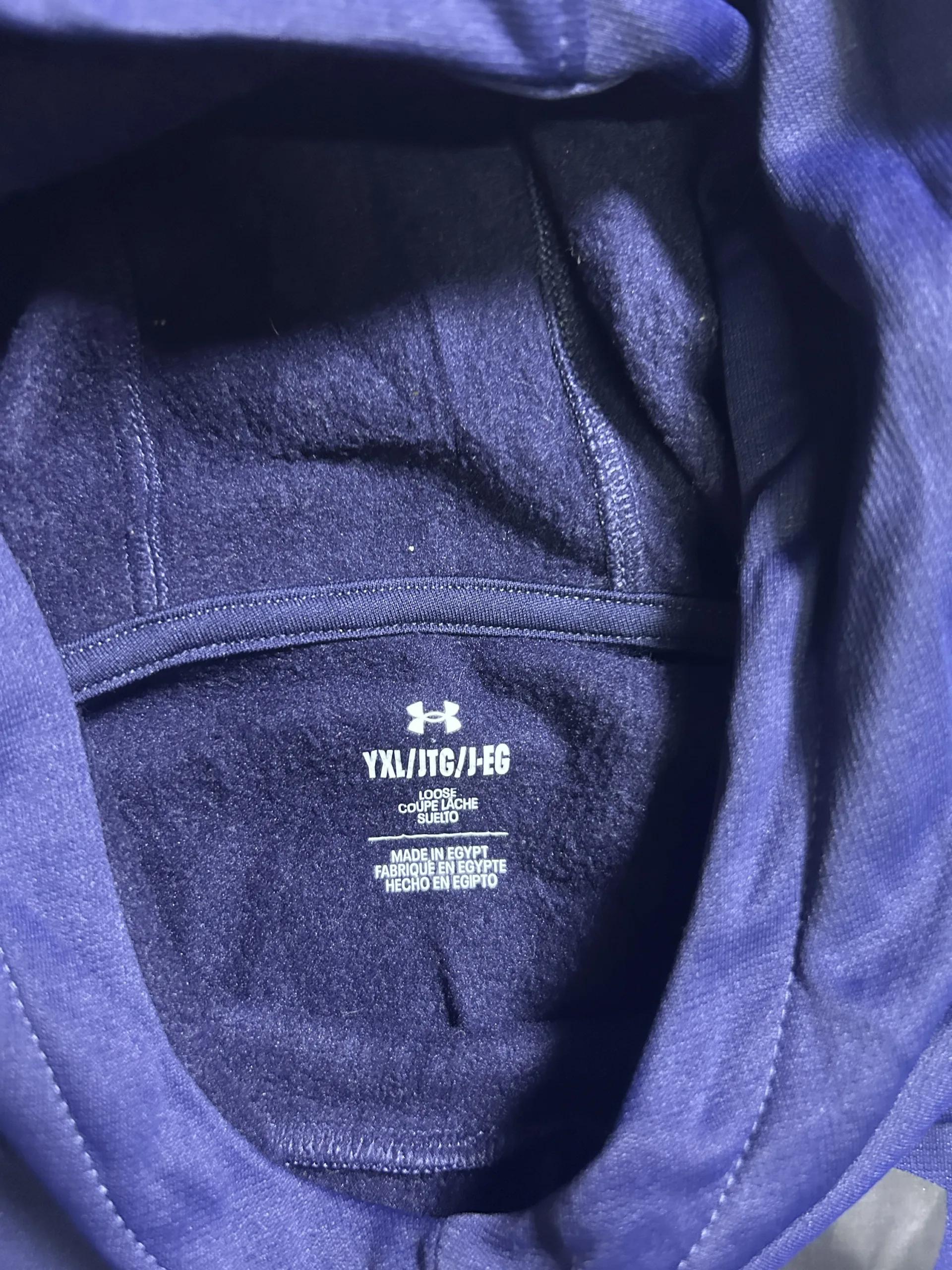 Under Armour Navy Hoodie back view