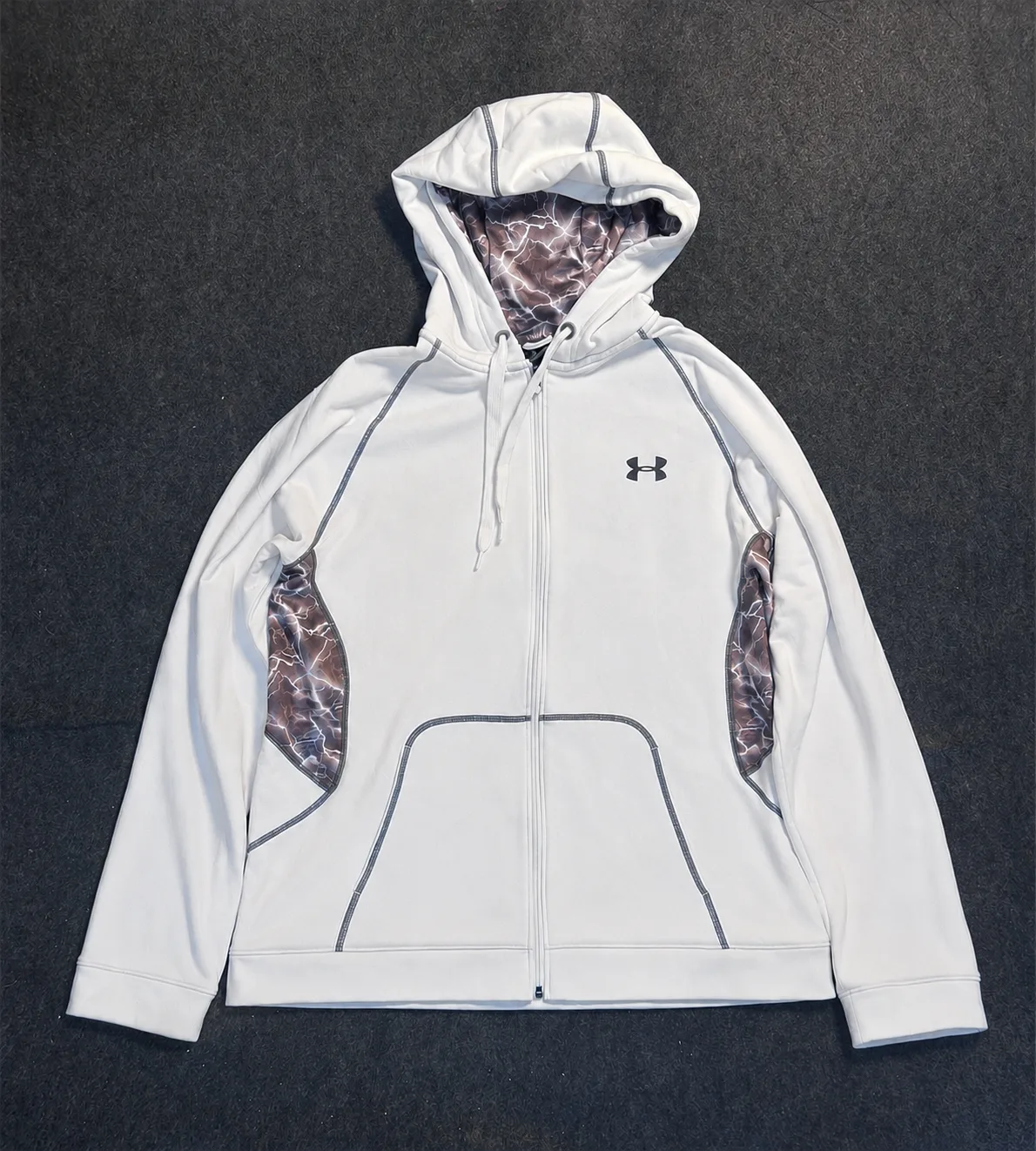 Under Armour White Hoodie front view