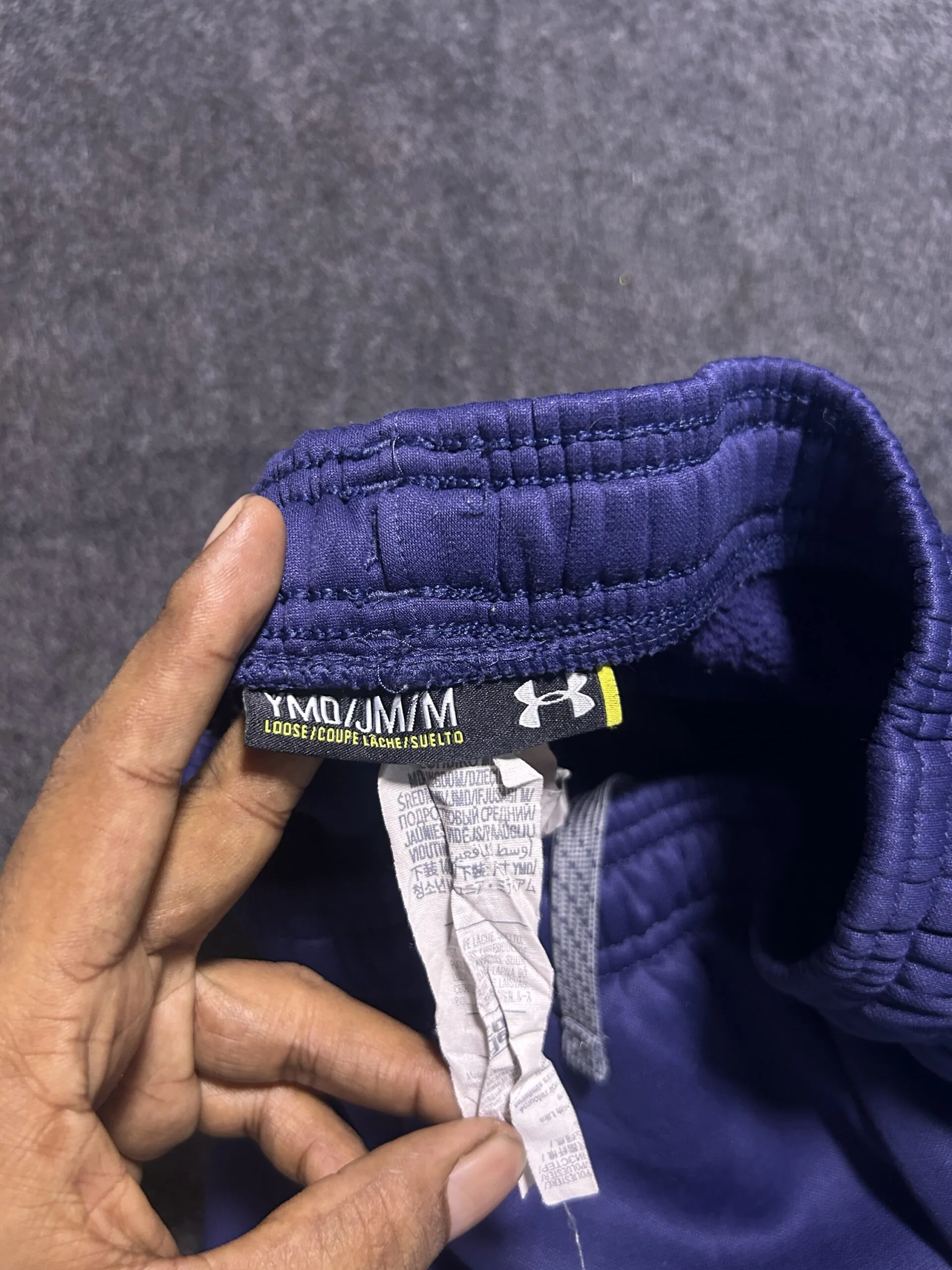 Under Armour Purple Training Shorts back view