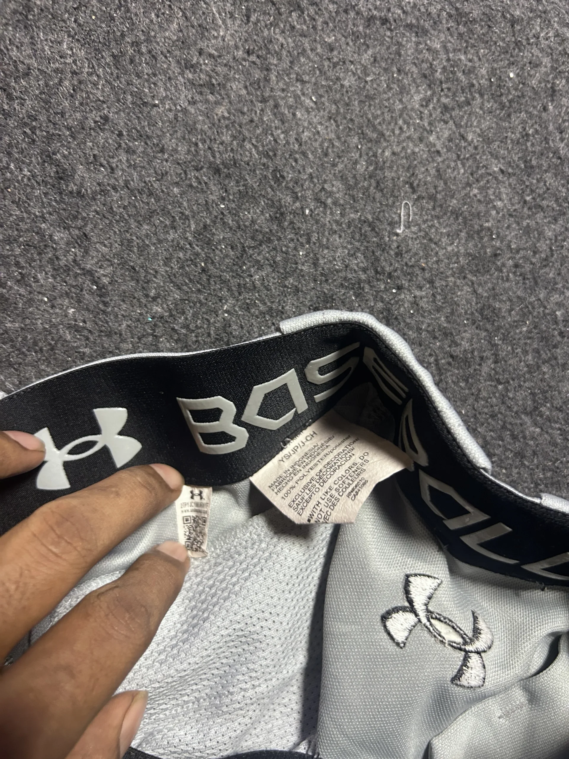 Under Armour Grey Shorts back view