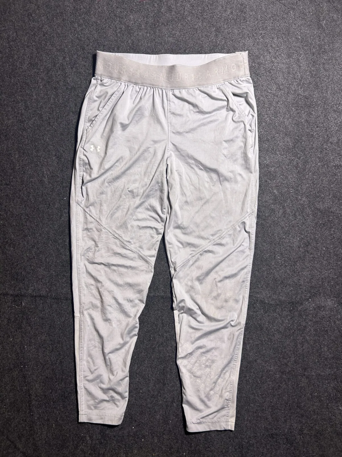 Under Armour Grey Track Pants front view