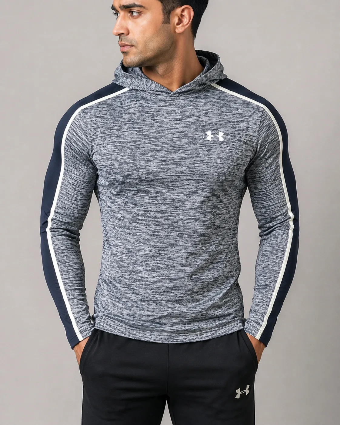 Under Armour Grey Hoodie front view