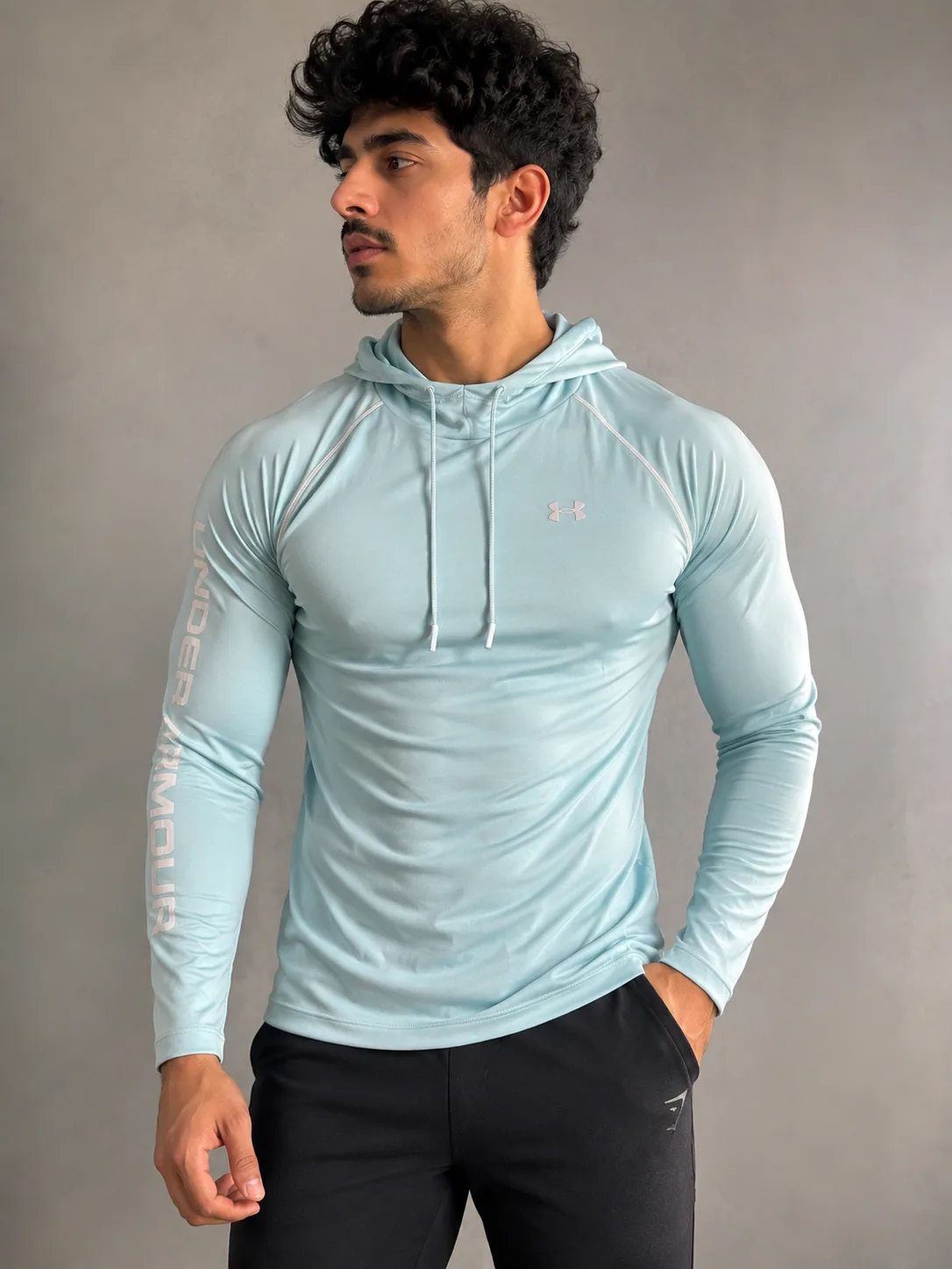 Under Armour Blue Hoodie front view