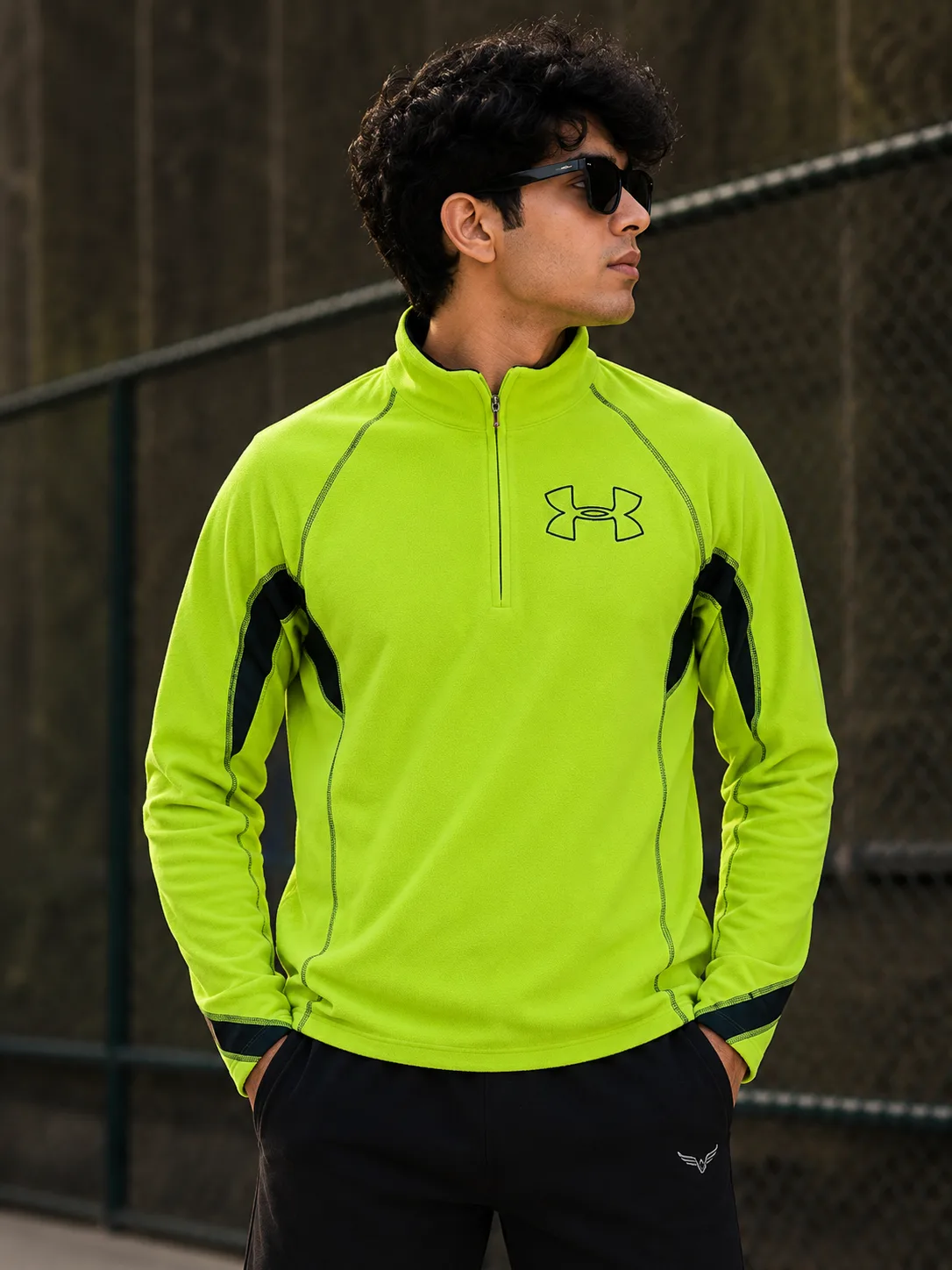 Under Armour Green Fleece Jacket front view