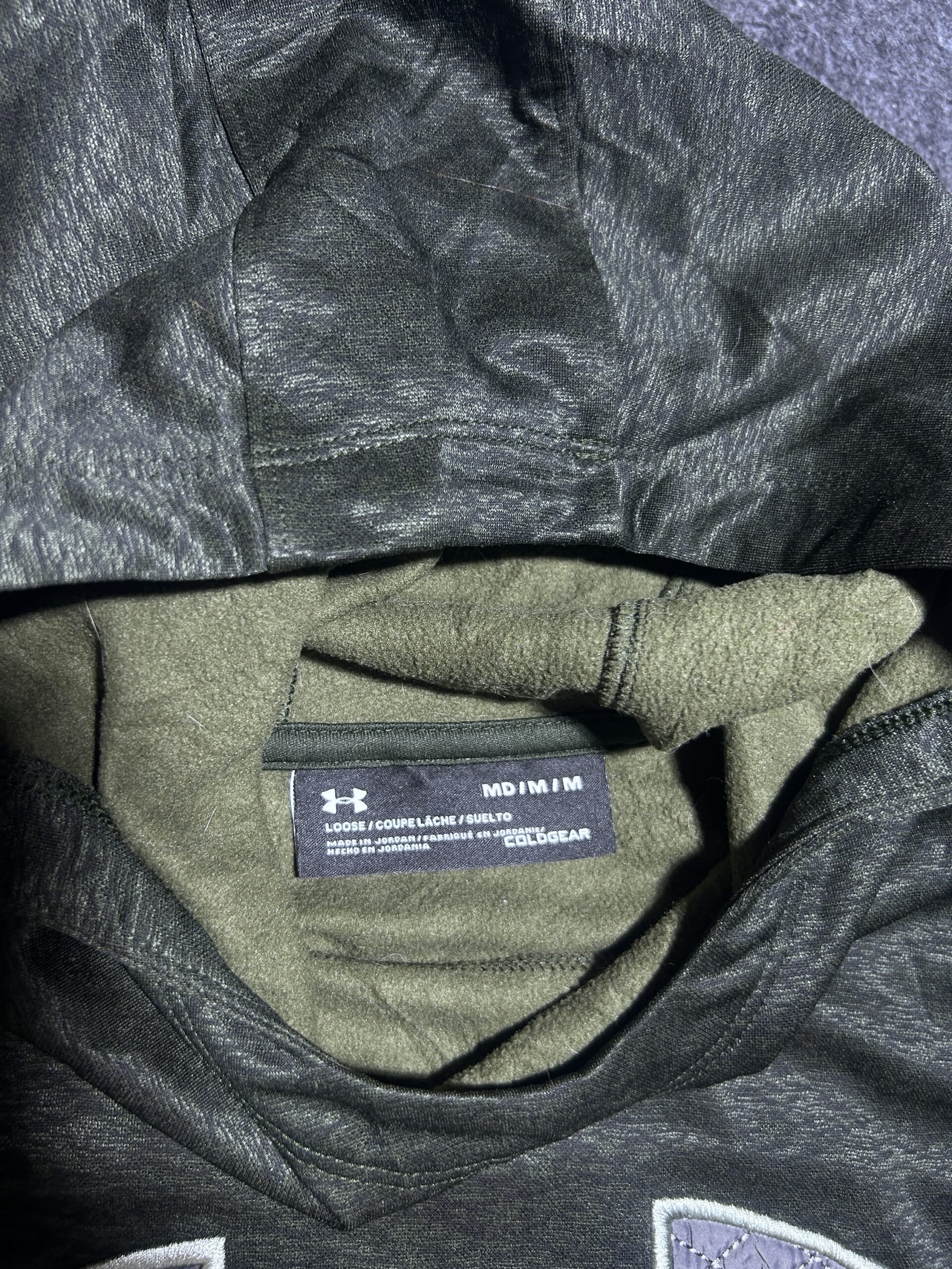 Under Armour Green Hoodie back view
