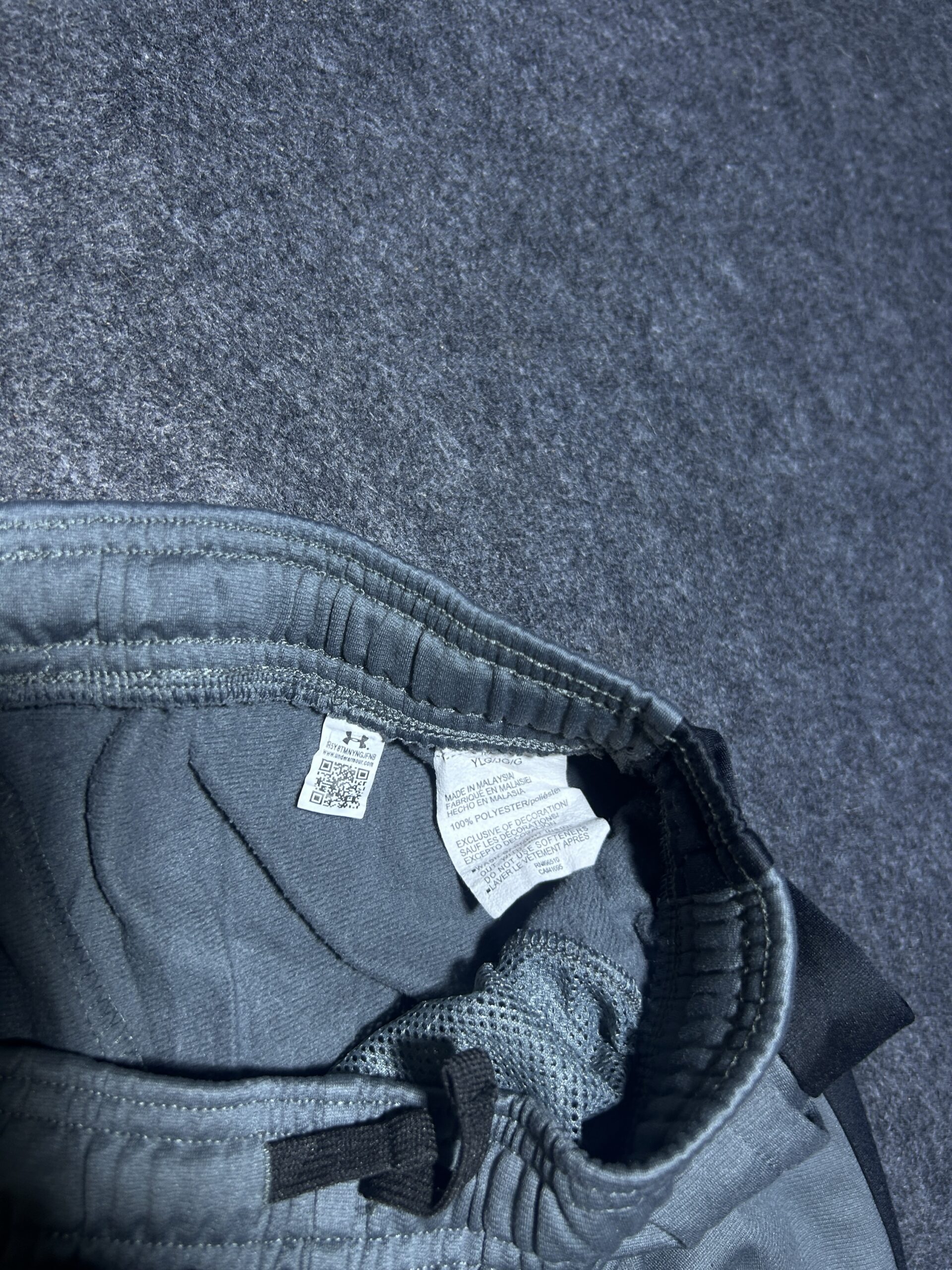 Under Armour Black Track Pants back view