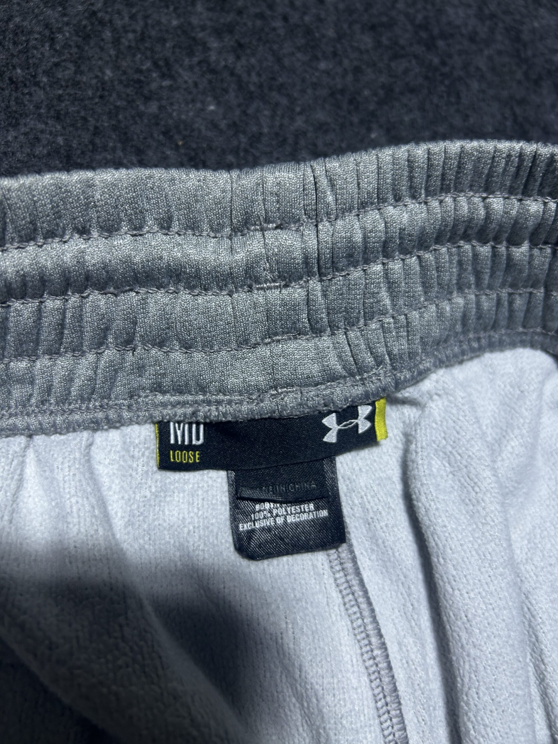Under Armour Grey Track Pants back view