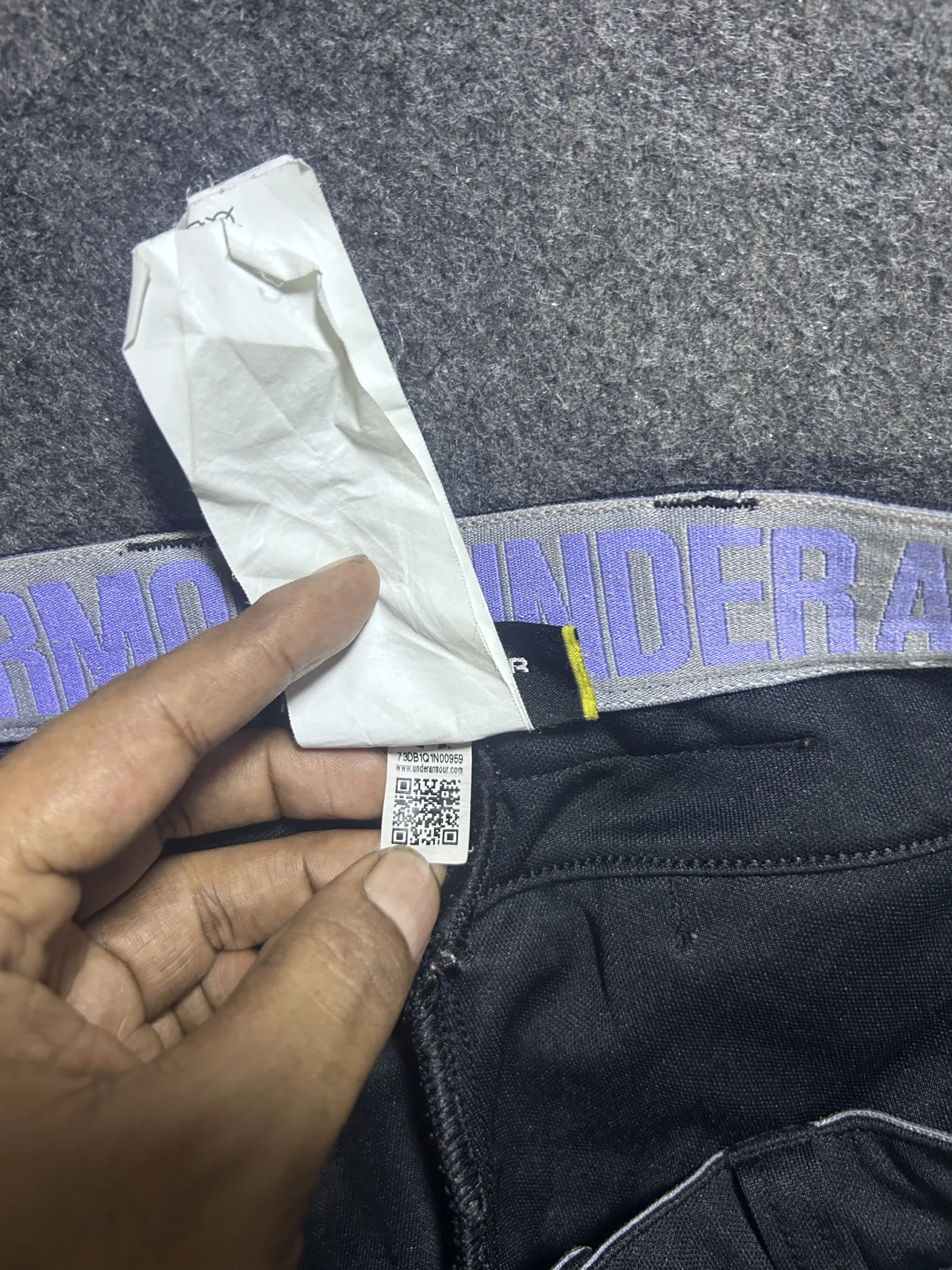Under Armour Black Shorts back view