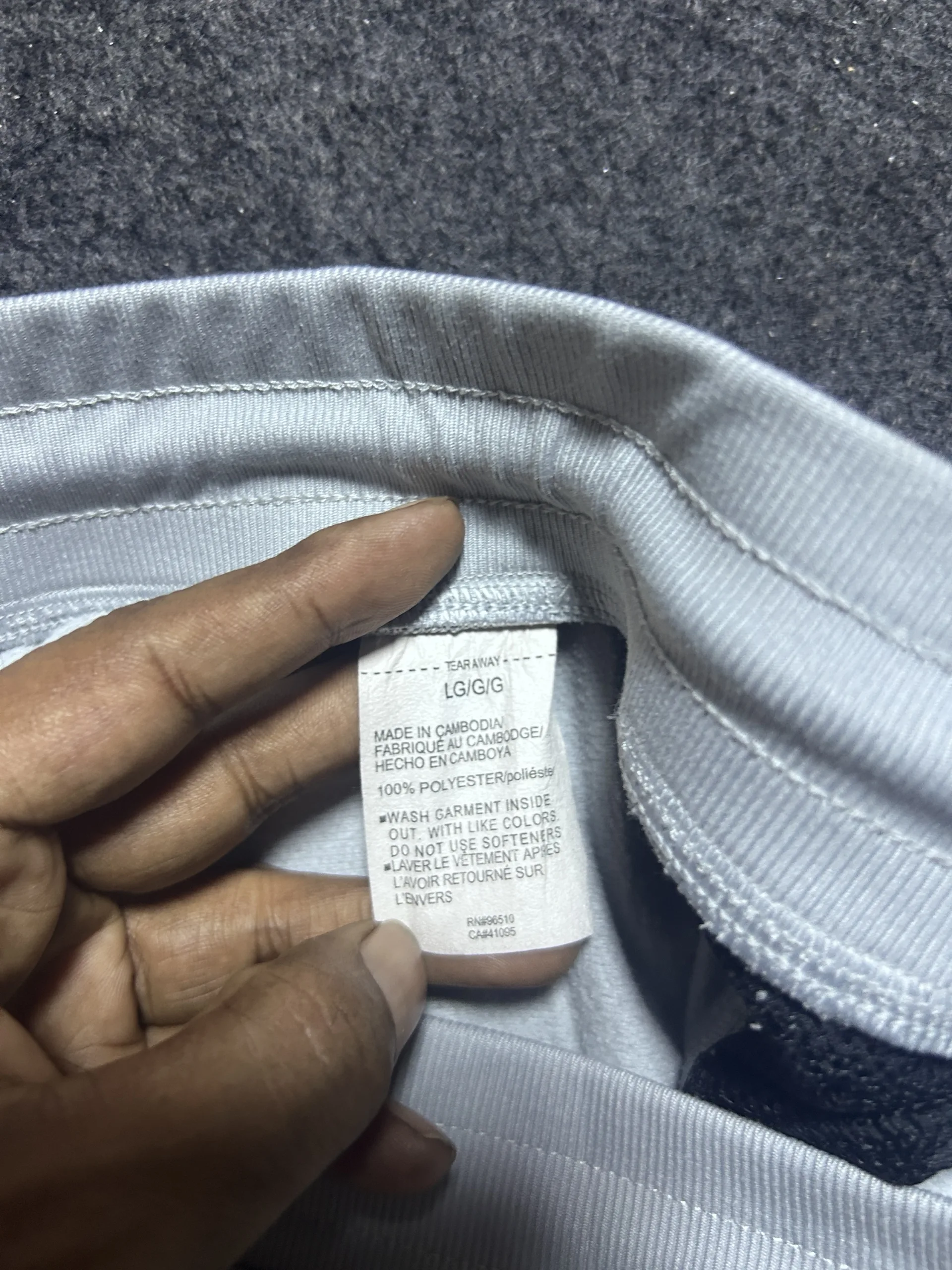 Under Armour Grey Track Pants back view