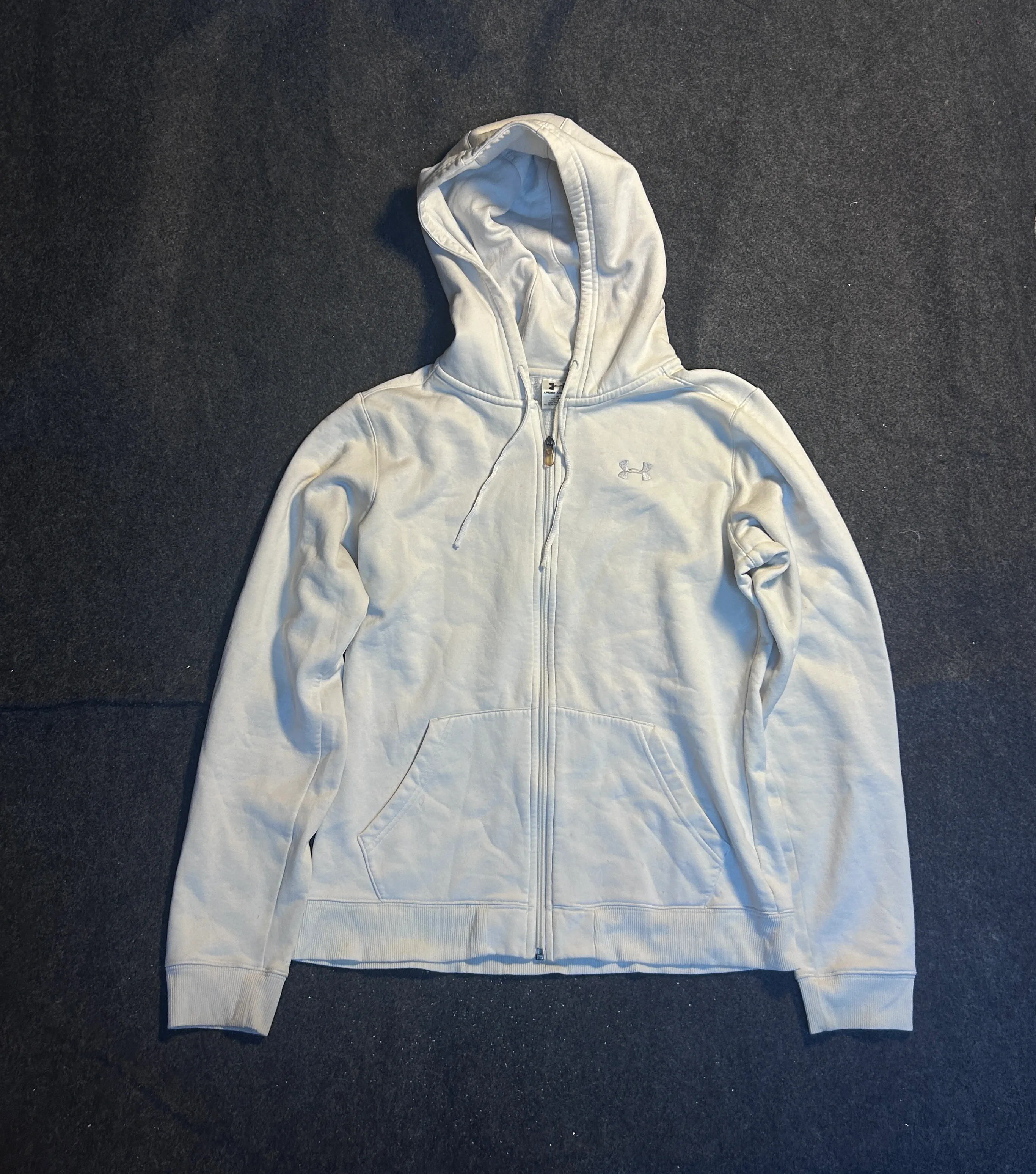 Under Armour White Hoodie front view