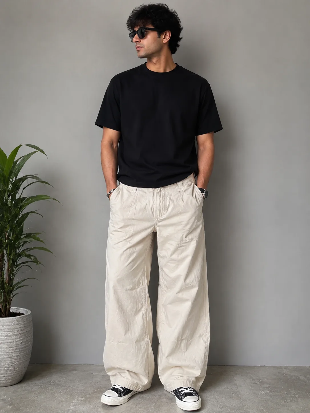 Beige Pants front view