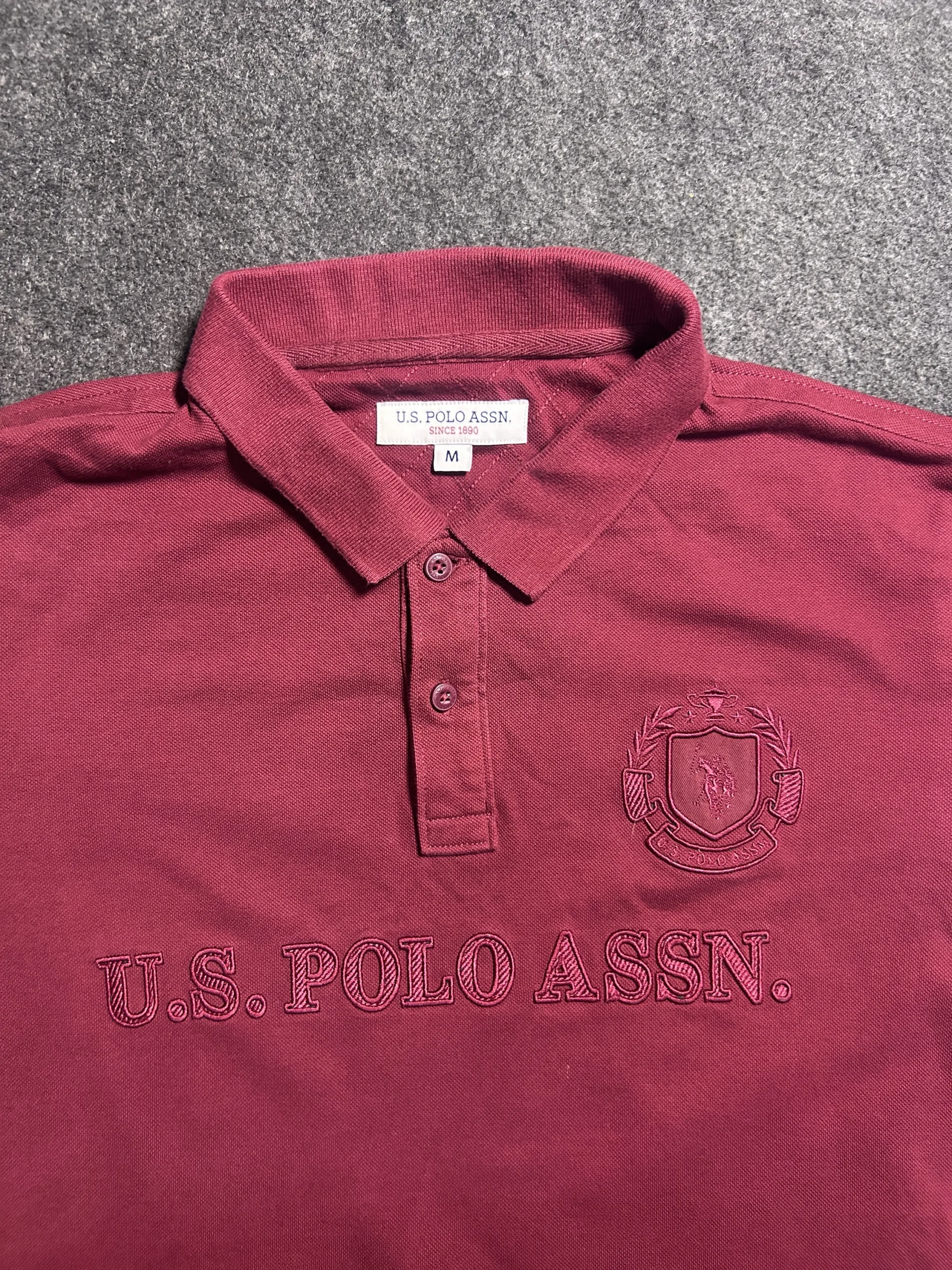 U.S. Polo Assn. Maroon Polo Shirt back view