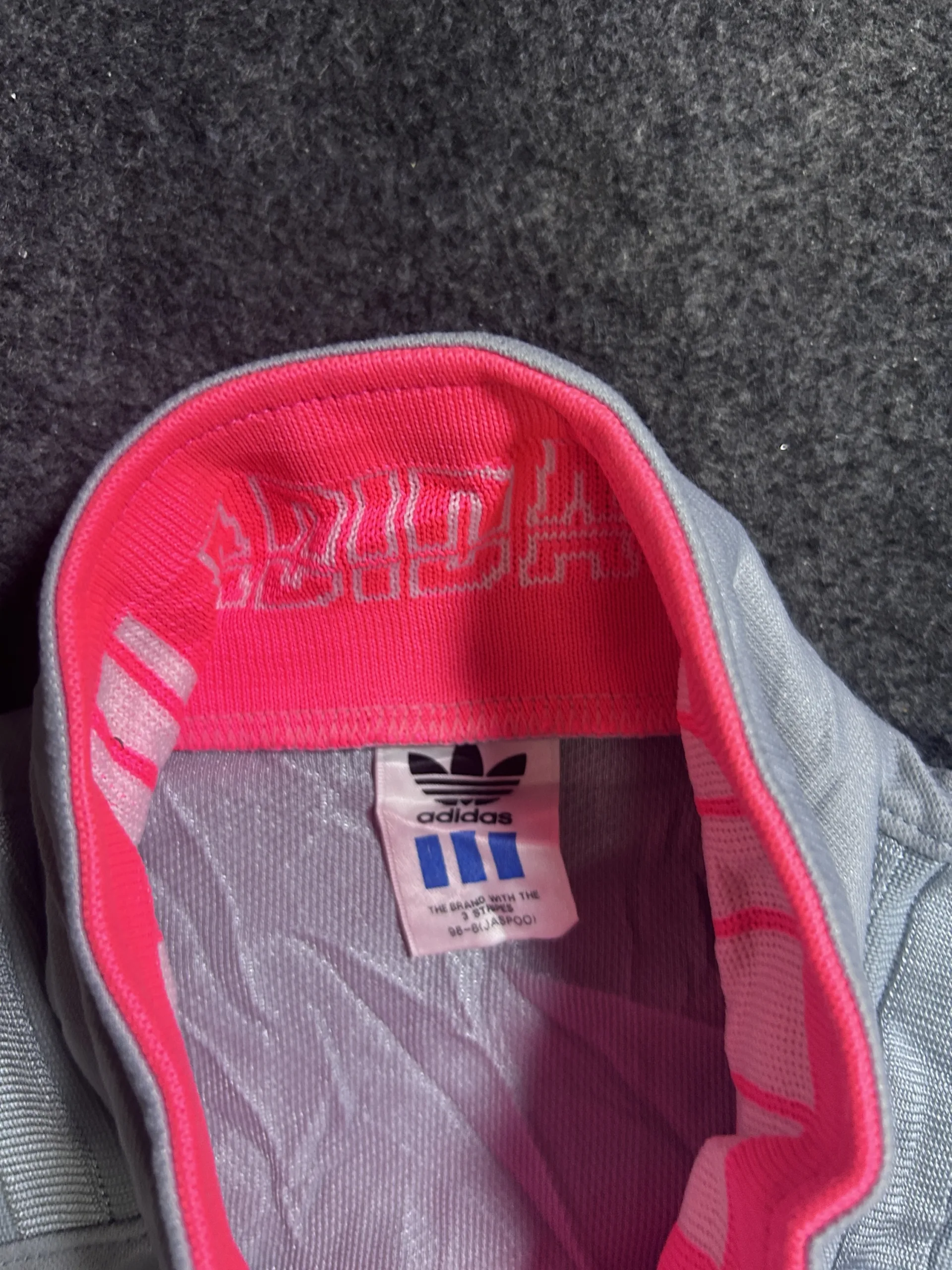 Adidas Grey Track Jacket back view