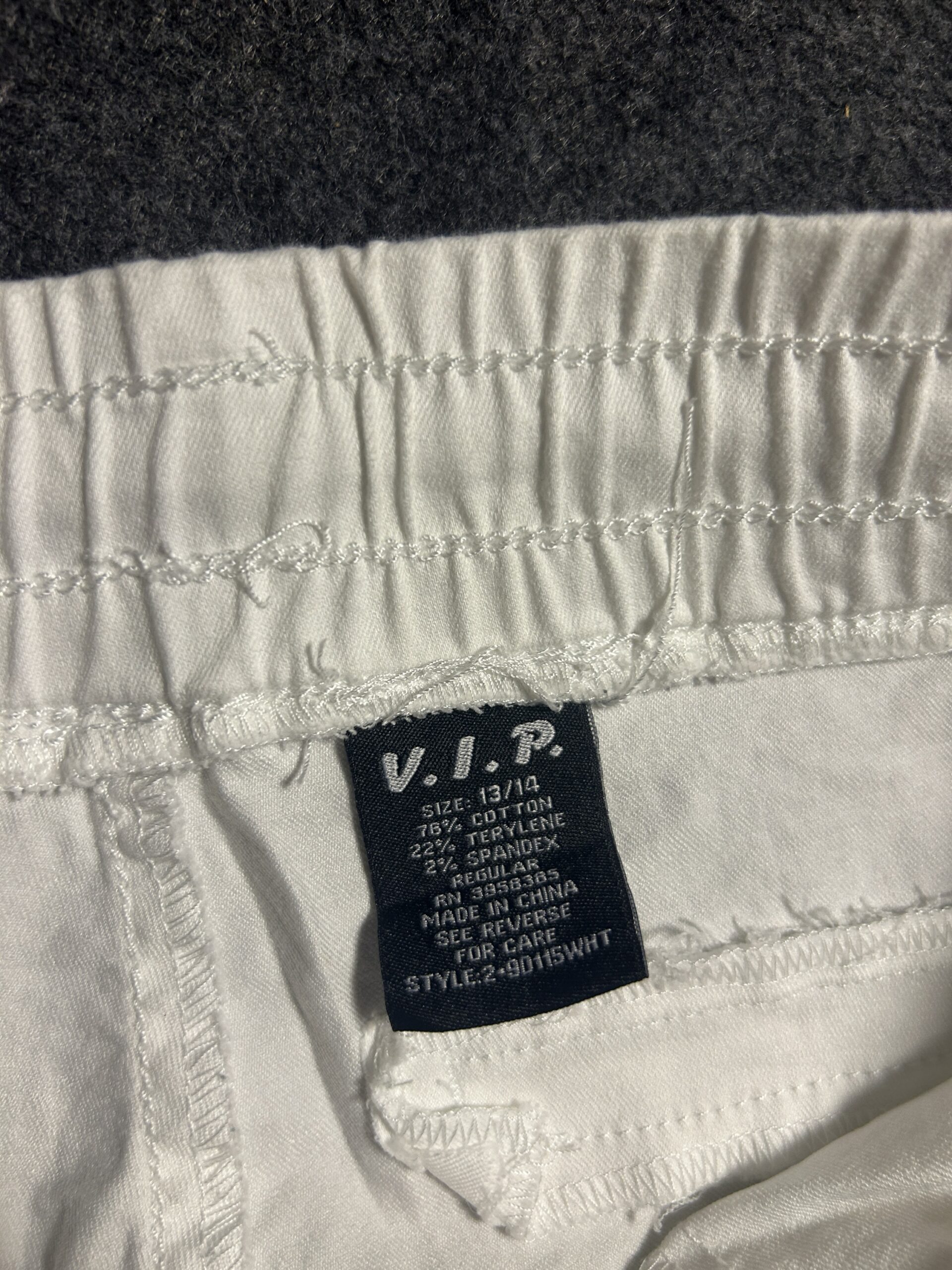 White Jeans back view
