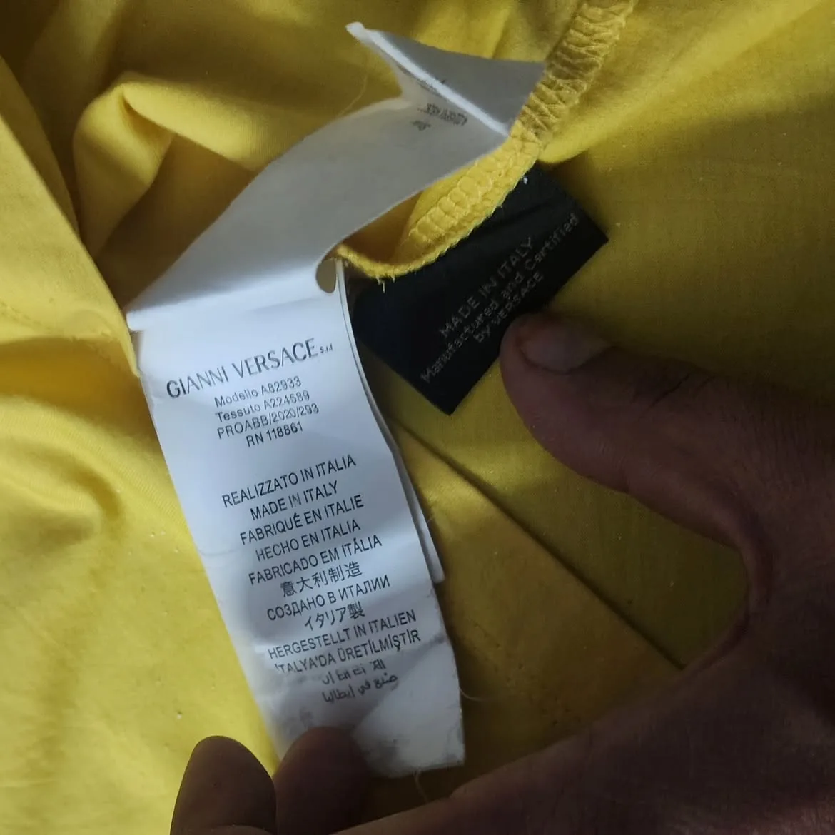 Yellow T-Shirt detail view