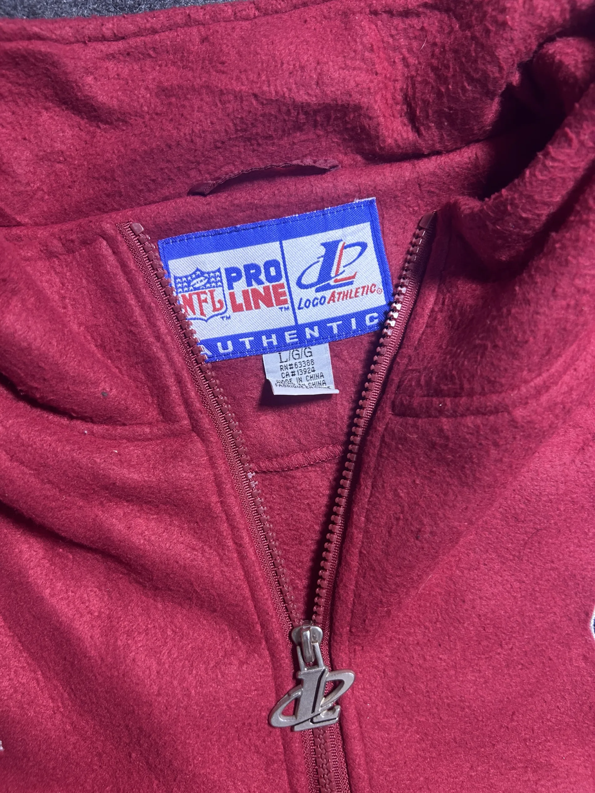 Red Fleece Jacket back view