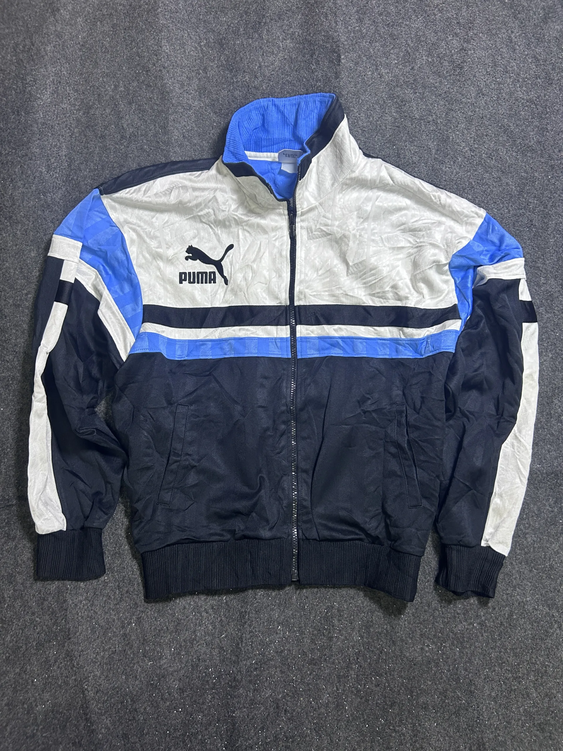 Puma White Track Jacket front view