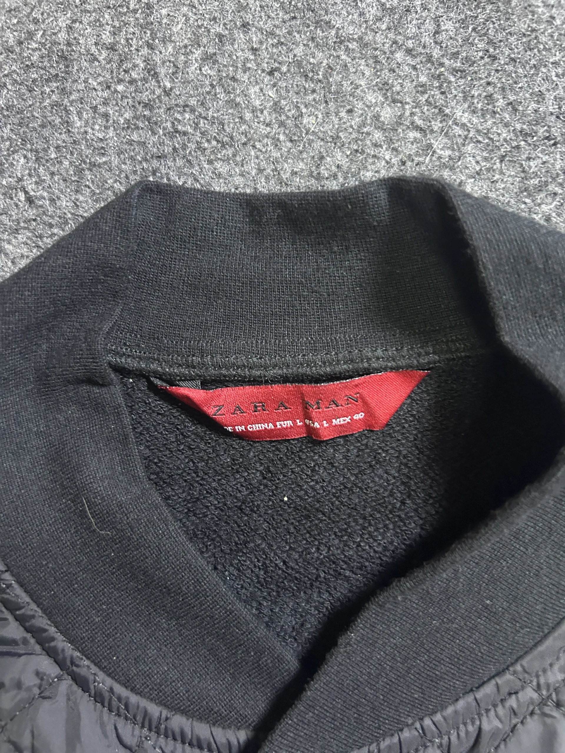 Zara Black Jacket detail view