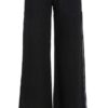 SOMTHRON Women's Wide Leg Chiffon Dress Pant High Waist Flared Palazzo Flowy Layered Boho Long Trousers