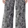 JZC Women's Palazzo Lounge Pants Stretchy Wide Leg Casual Pants Comfy High Waist Flowy Pants S-3XL