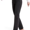 Bamans Work Pants Women Straight Leg Dress Pants Business High Waisted Black Trousers Casual Office Ladies Slacks