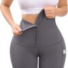 FeelinGirl Womens Tummy Control Waist Trainer High Waisted Shorts Corset Body Shaper Shapewear with Pockets
