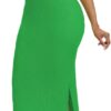 Women's Summer Crew Neck Sleeveless Twist Front Side Slit Casual Dresses Bodycon Elastic Slim Fit Vacation
