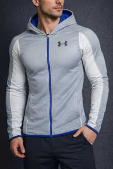 Under Armour Coldgear Hoodie Grey White Size S