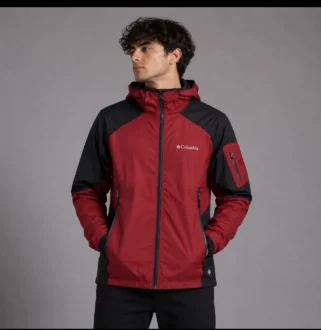 Columbia Omni-Tech 3-in-1 Waterproof Winter Jacket with Removable Puffer Liner Red Black | Men’s M